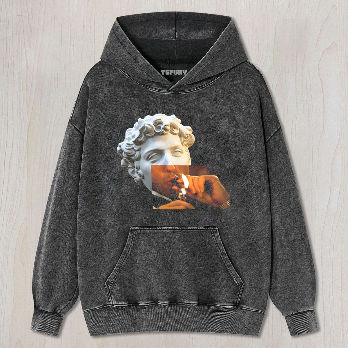 STATUE PARODIES SMOKING UNISEX TEE, TANK TOP, LAYERED LS, SWEATSHIRT & HOODIE