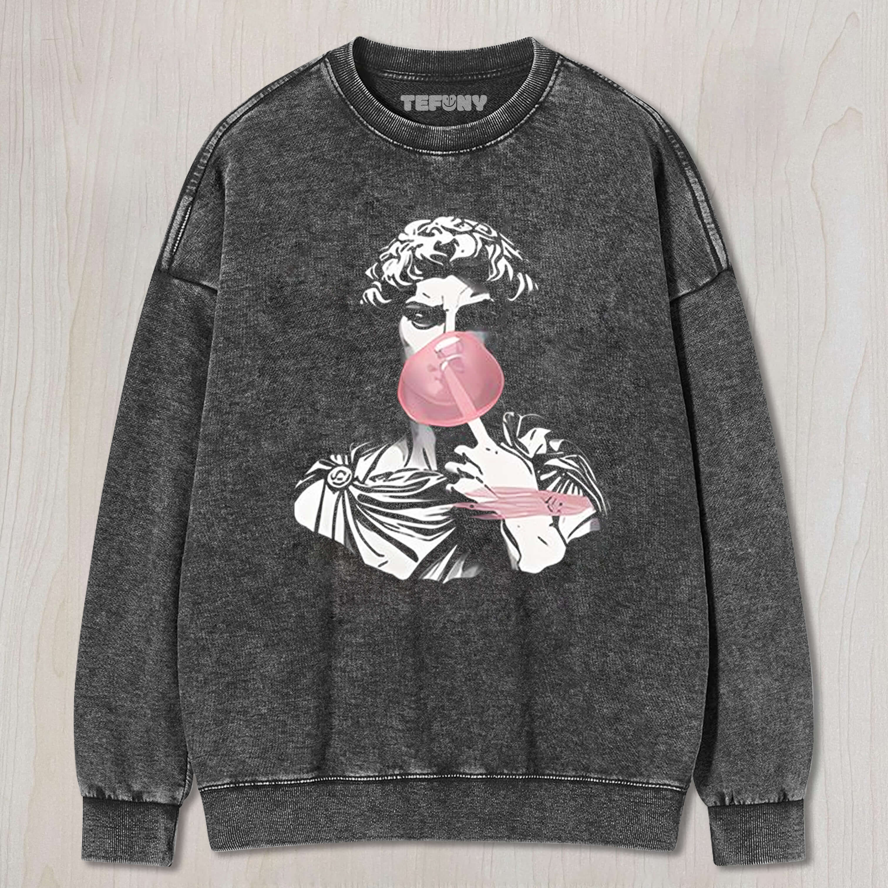 STATUE OF DAVID BLOWING A BUBBLE UNISEX TEE, TANK TOP, LAYERED LS, SWEATSHIRT & HOODIE