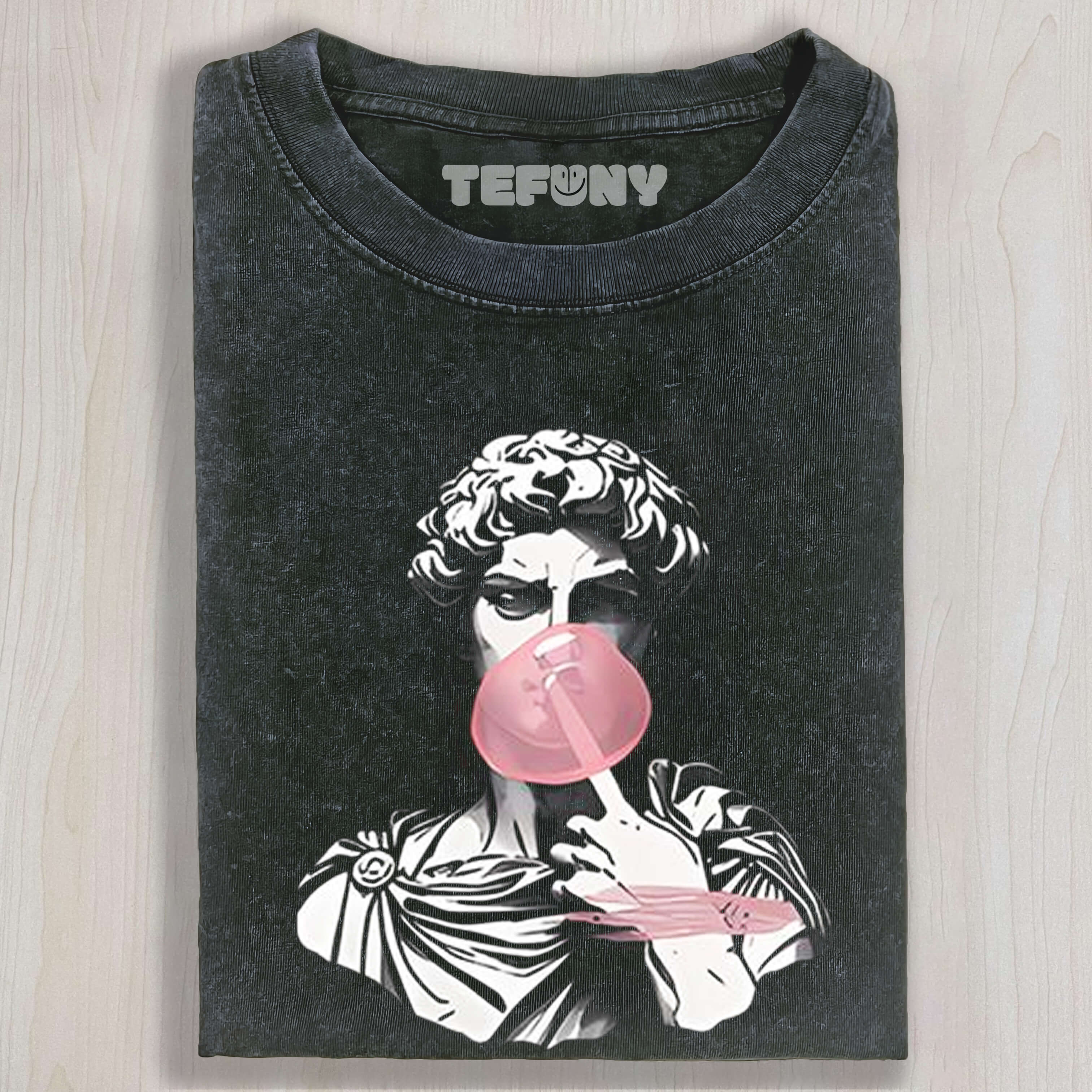 STATUE OF DAVID BLOWING A BUBBLE UNISEX TEE, TANK TOP, LAYERED LS, SWEATSHIRT & HOODIE
