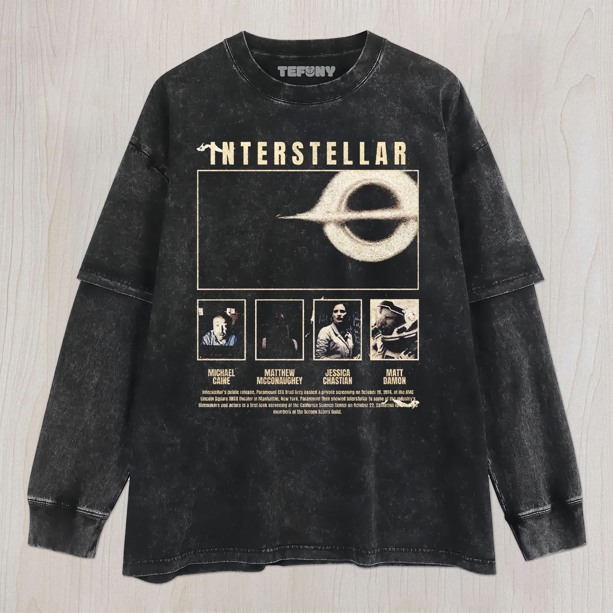 STELLAR FRONTIER VINTAGE WASHED SCI - FI MOVIE UNISEX TEE, TANK TOP, LAYERED LS, SWEATSHIRT & HOODIE