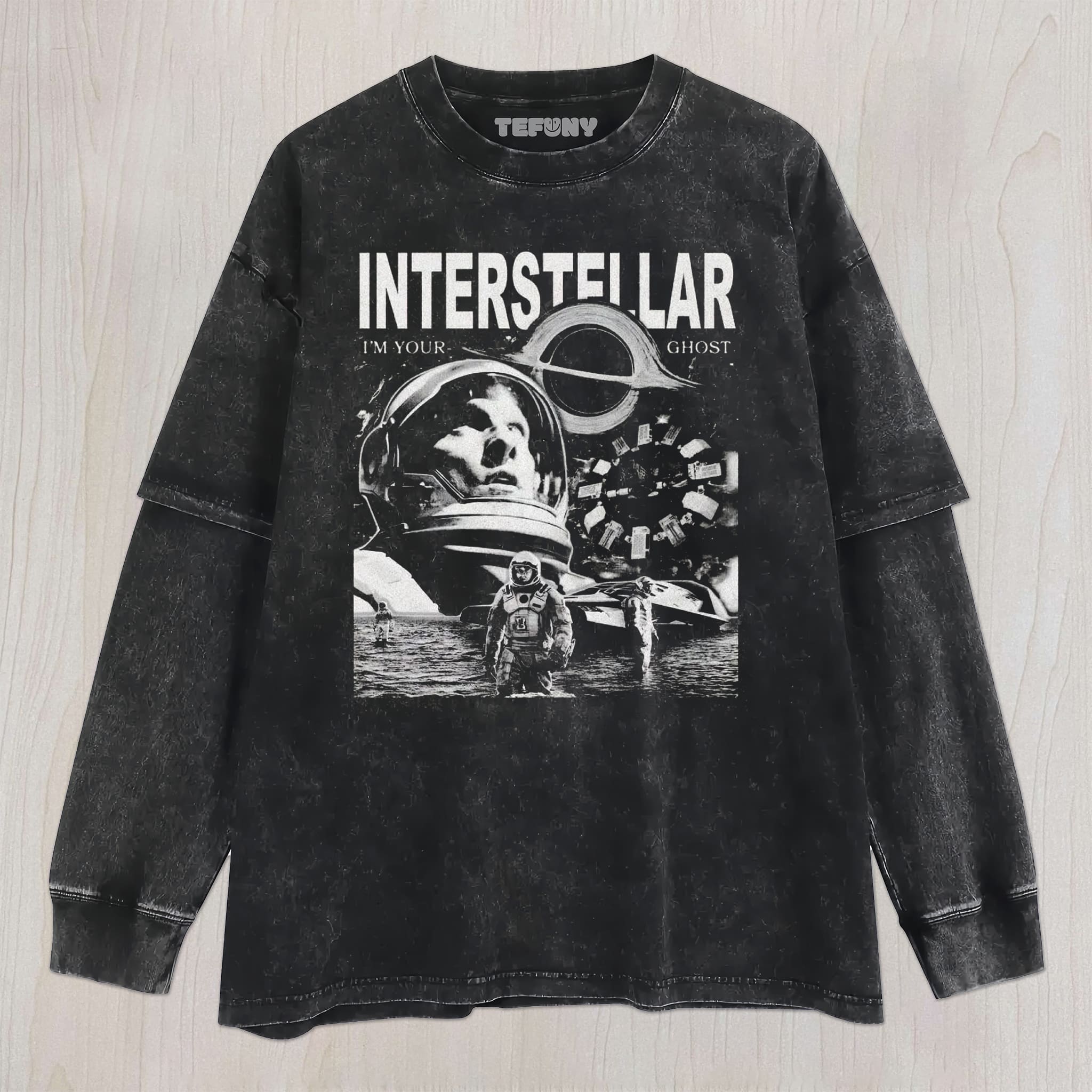 STELLAR FRONTIER VINTAGE WASHED SCI - FI MOVIE V1 UNISEX TEE, TANK TOP, LAYERED LS, SWEATSHIRT & HOODIE