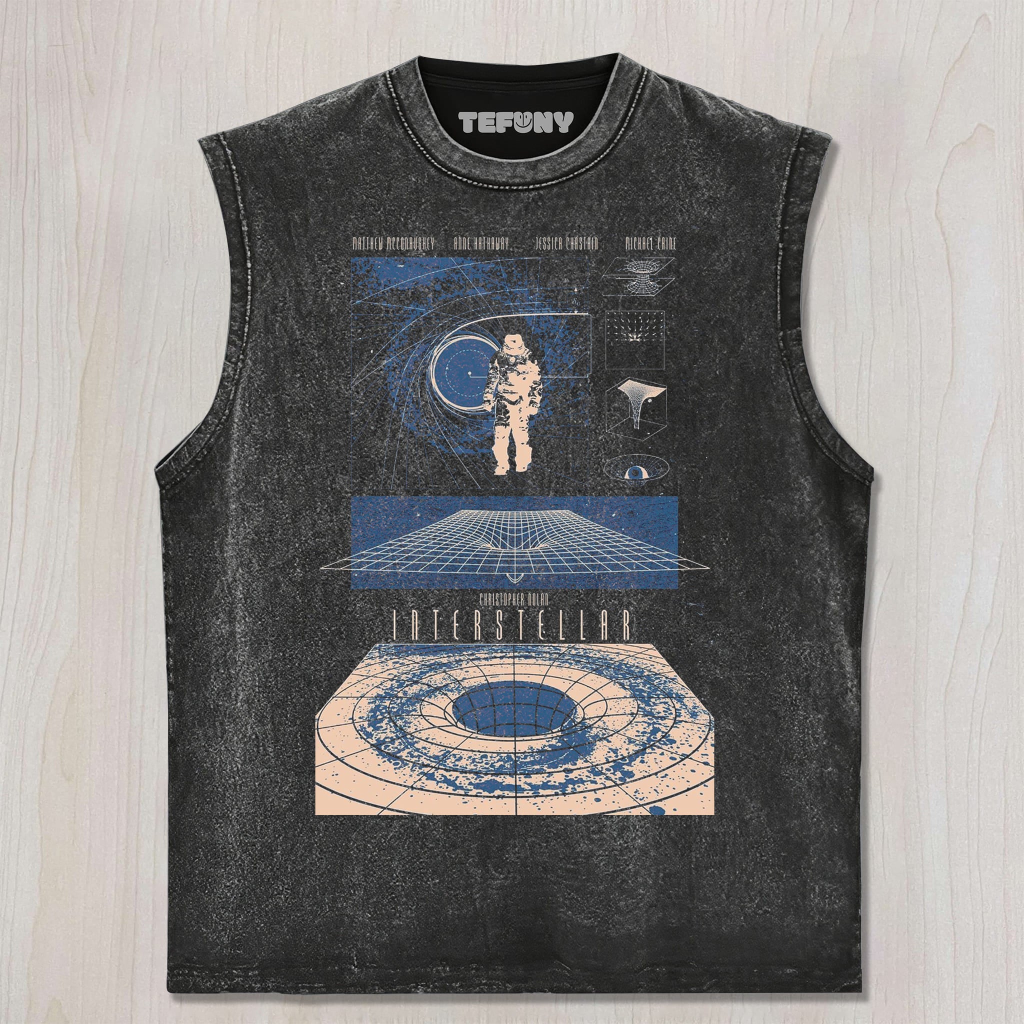 STELLAR FRONTIER VINTAGE WASHED SCI - FI MOVIE V2 UNISEX TEE, TANK TOP, LAYERED LS, SWEATSHIRT & HOODIE