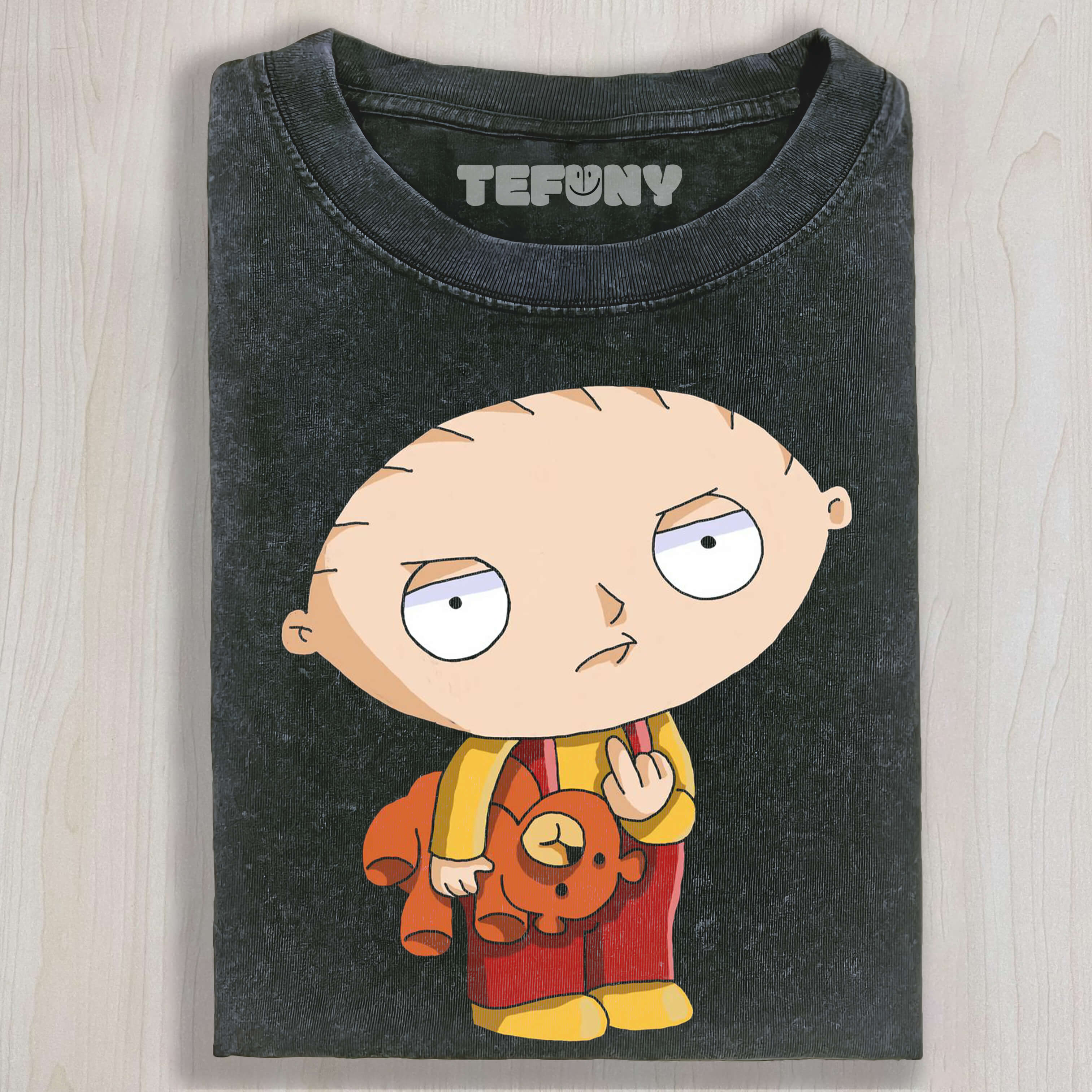 STEWIE GRIFFIN GIVES THE MIDDLE FINGER T-SHIRT
