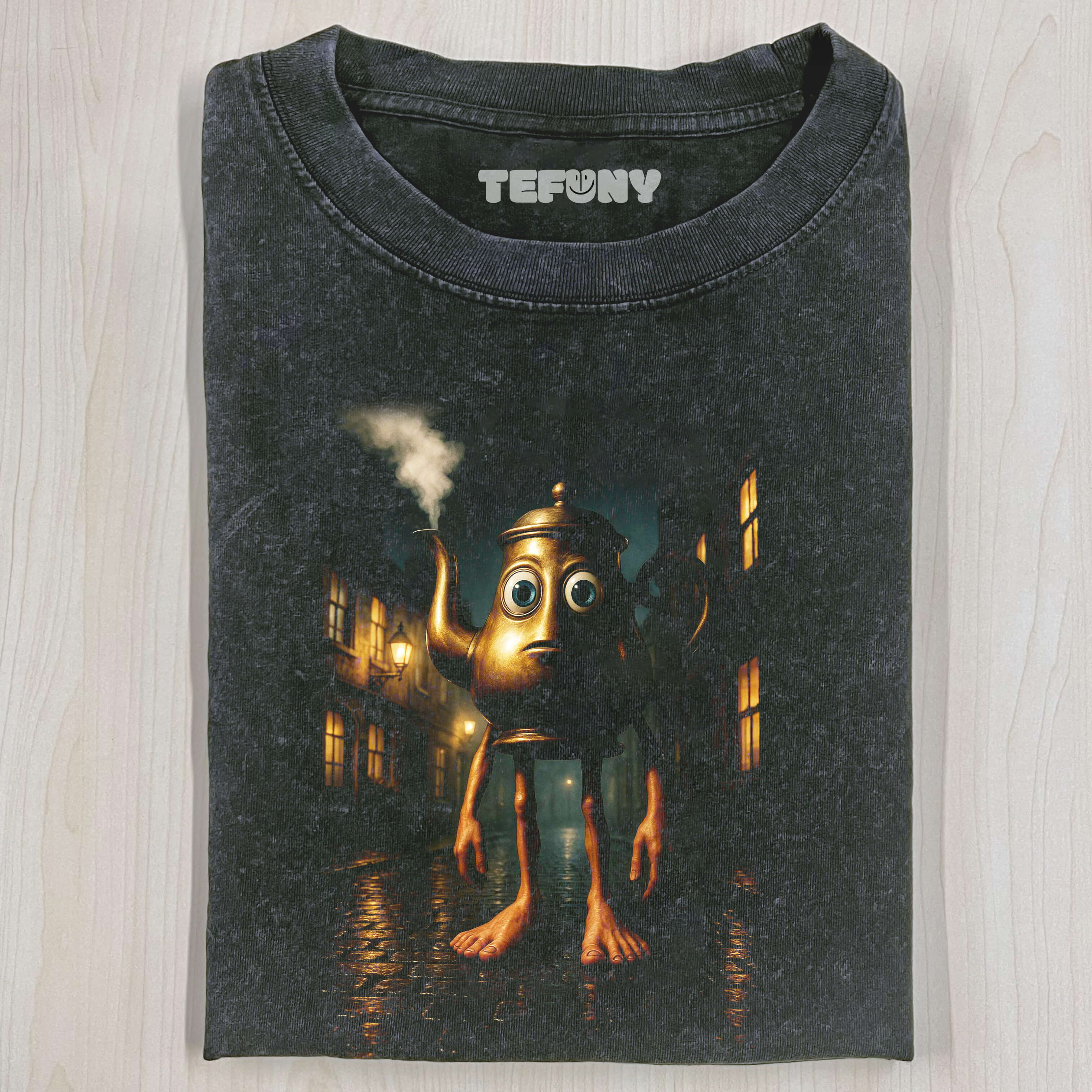 STICK MAN TURNS INTO KETTLE T-SHIRT