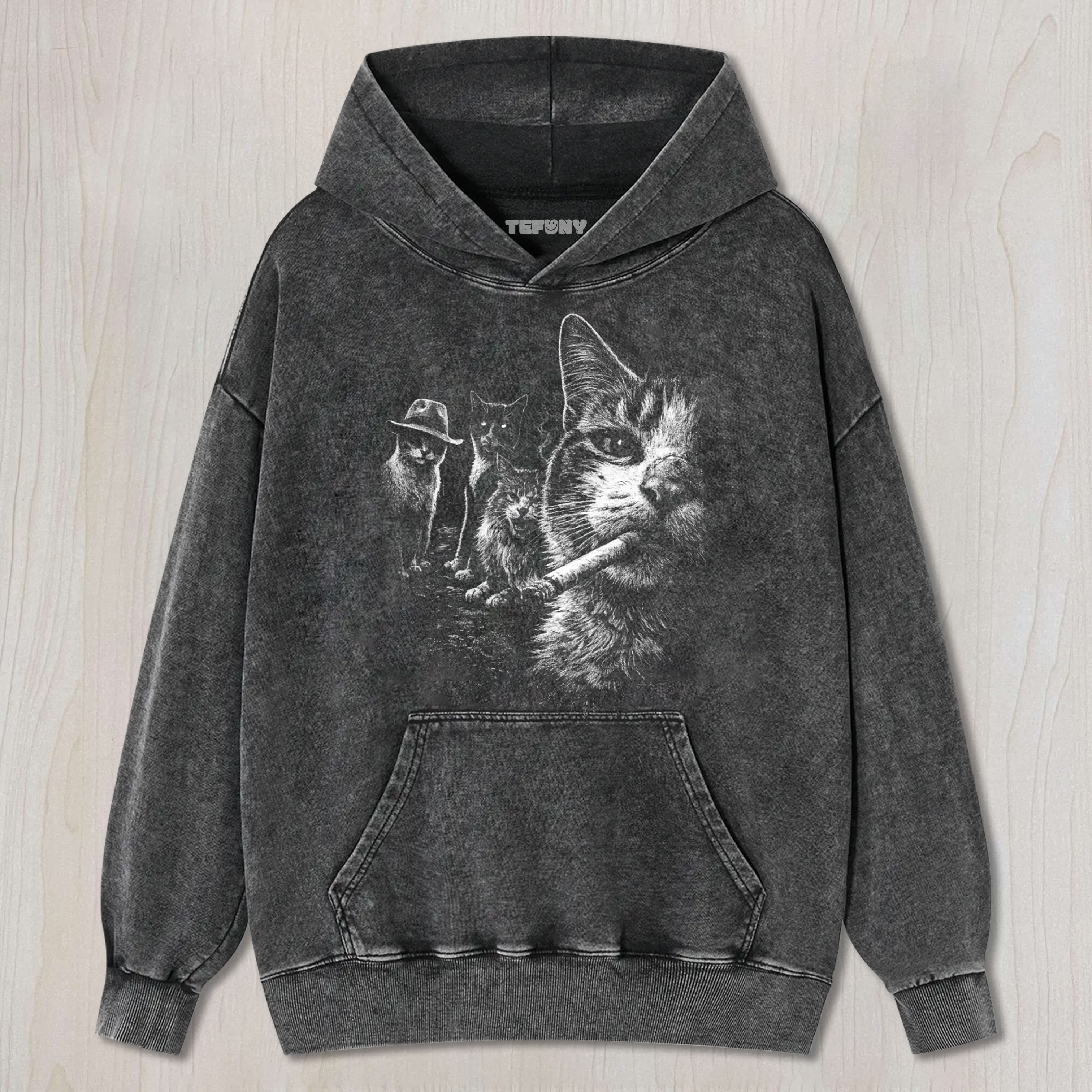 STREET MAFIA CAT SMOKING UNISEX TEE, TANK TOP, LAYERED LS, SWEATSHIRT & HOODIE