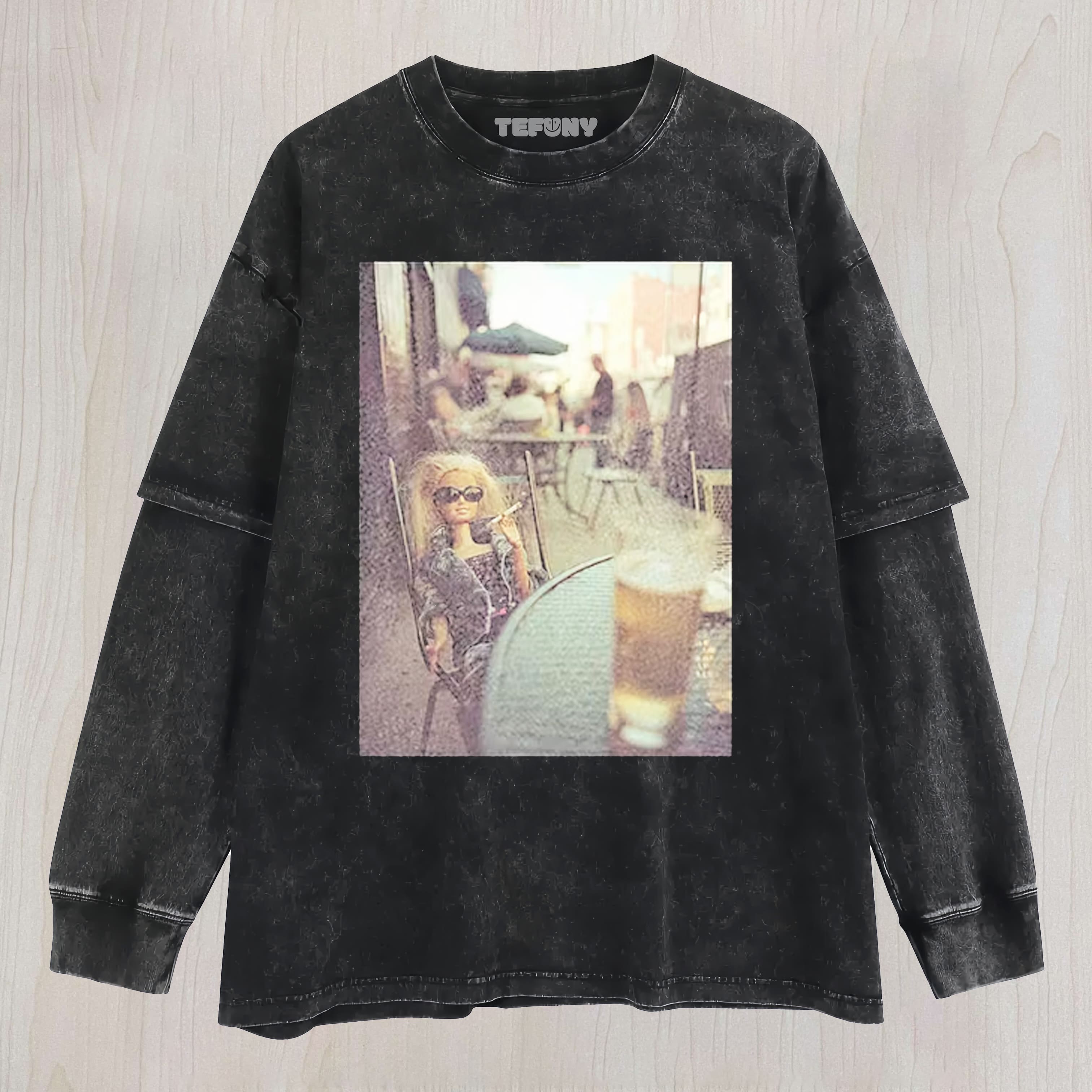 STREET AFTERNOON TEADOLL FACE GIRL UNISEX TEE, TANK TOP, LAYERED LS, SWEATSHIRT & HOODIE