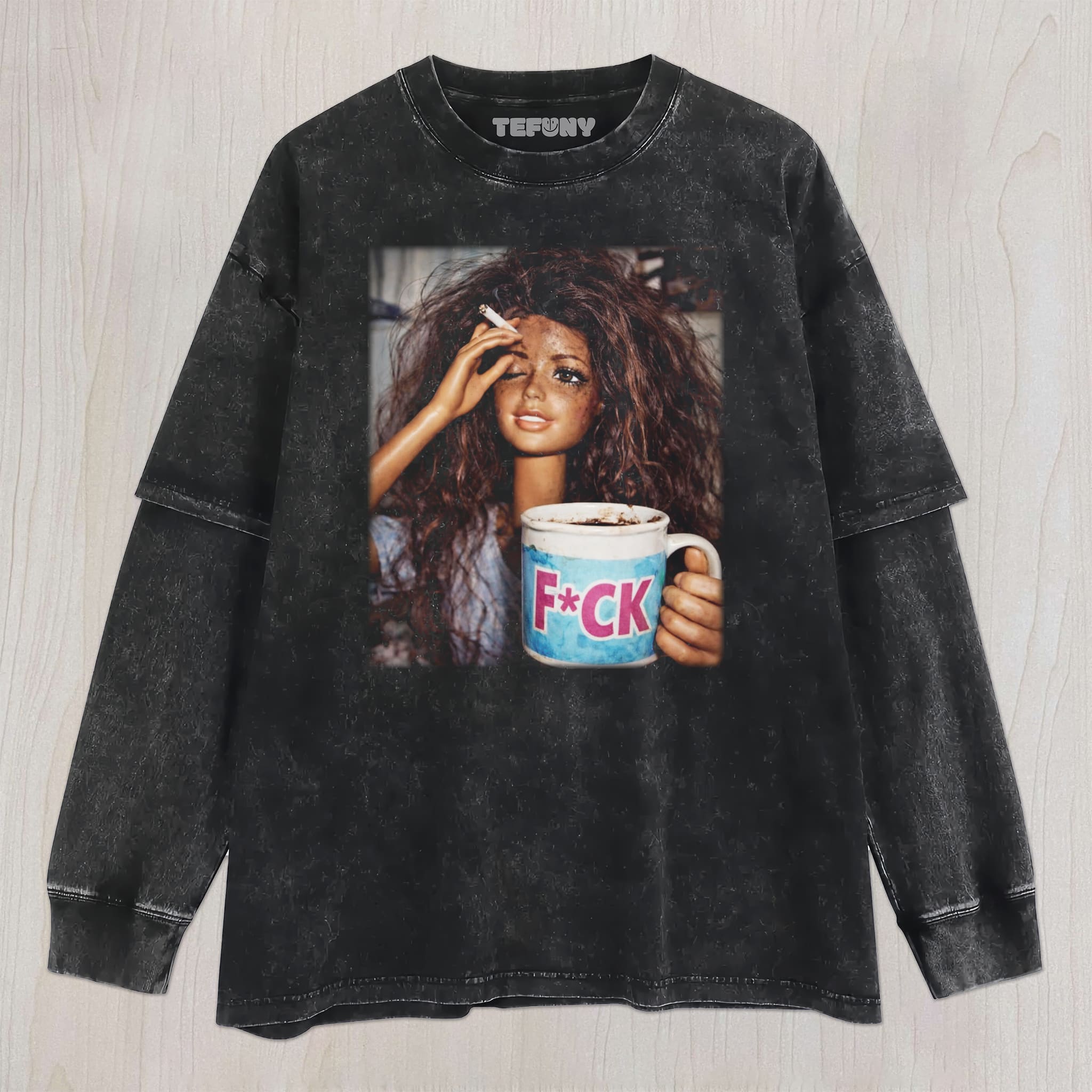 STRESSED DOLL MORNING MOOD UNISEX TEE, TANK TOP, LAYERED LS, SWEATSHIRT & HOODIE