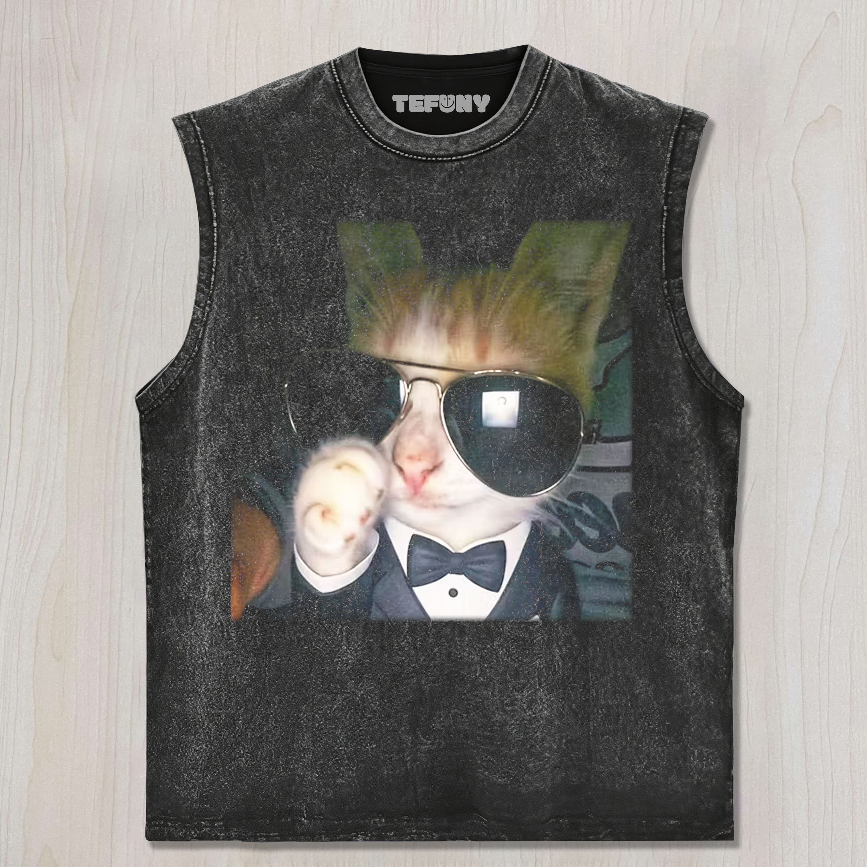SUNGLASSES CAT MEME UNISEX TEE, TANK TOP, LAYERED LS, SWEATSHIRT & HOODIE
