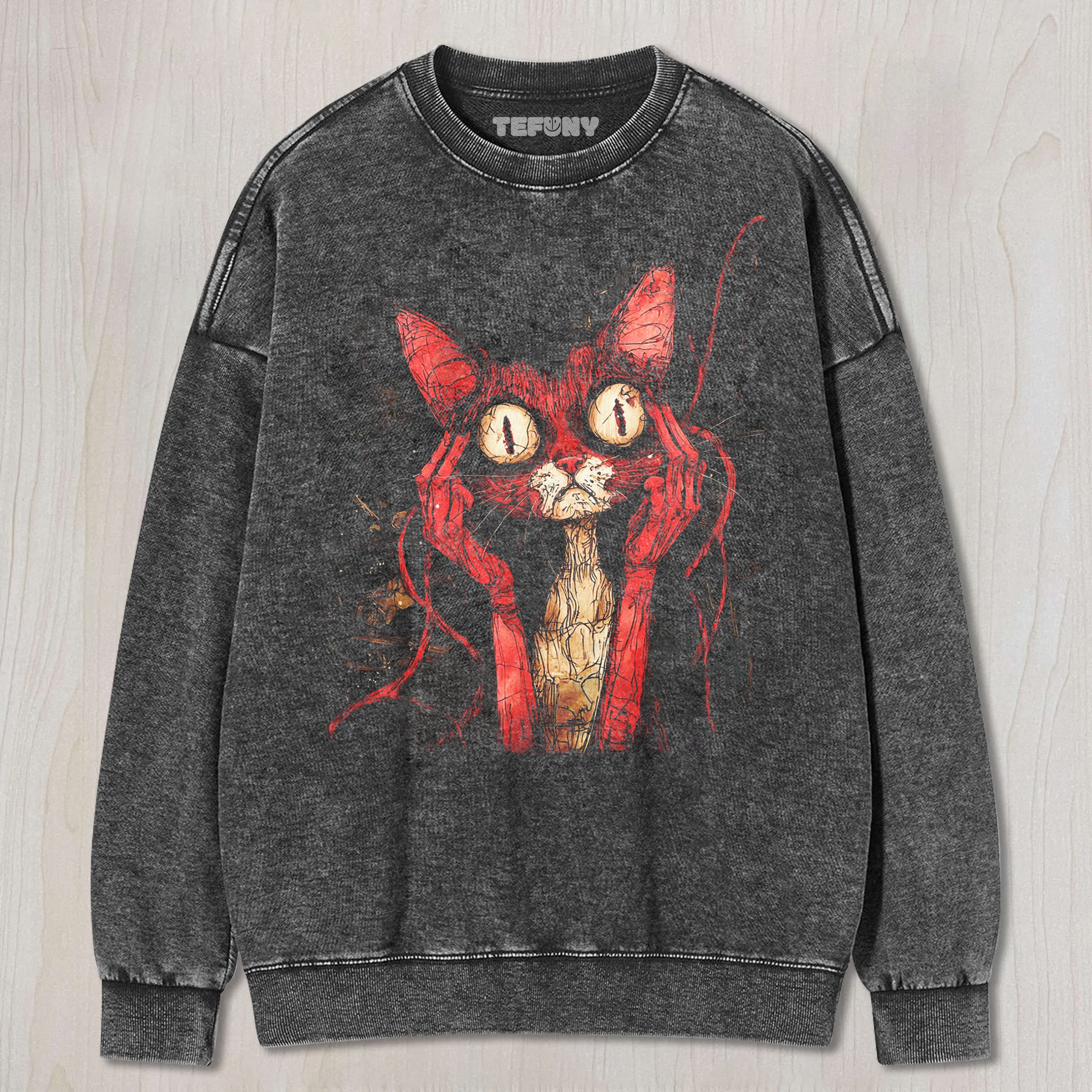 SURPRISED CAT UNISEX TEE, TANK TOP, LAYERED LS, SWEATSHIRT & HOODIE