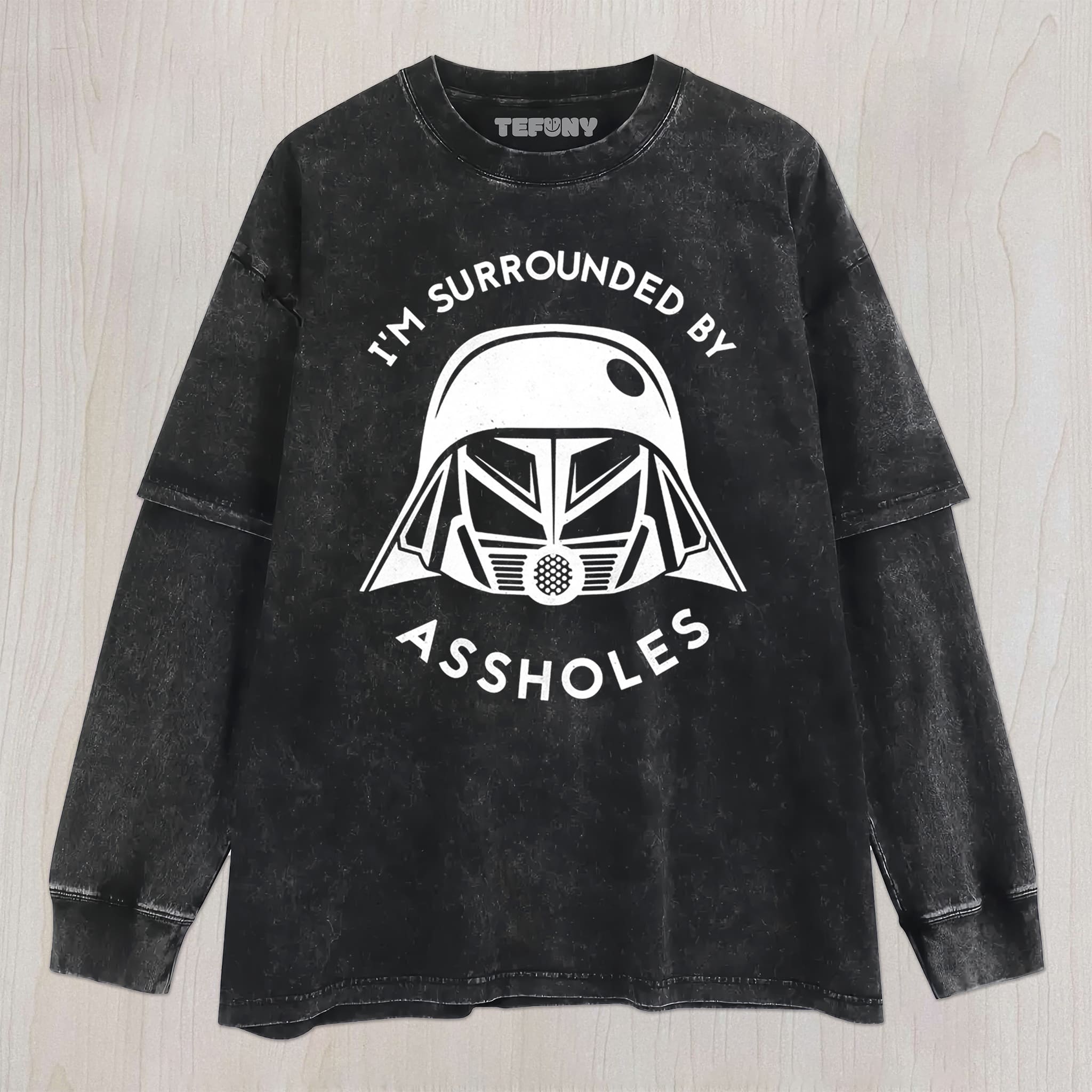 SURROUNDED BY ASSHOLES UNISEX TEE, TANK TOP, LAYERED LS, SWEATSHIRT & HOODIE