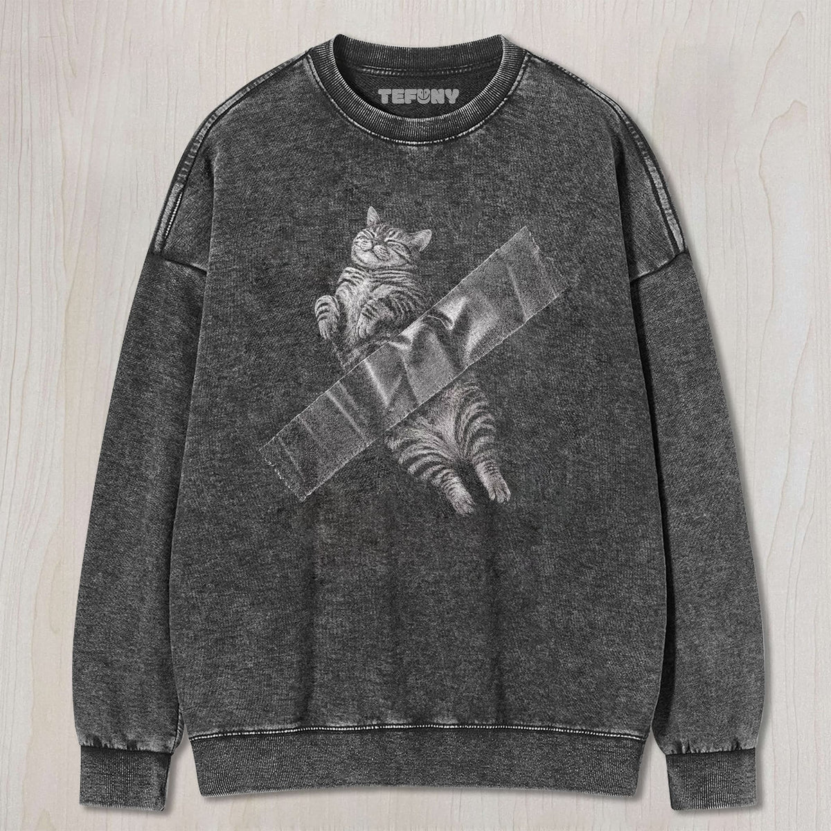 TAPED CAT T-SHIRT UNISEX TEE, TANK TOP, LAYERED LS, SWEATSHIRT & HOODIE