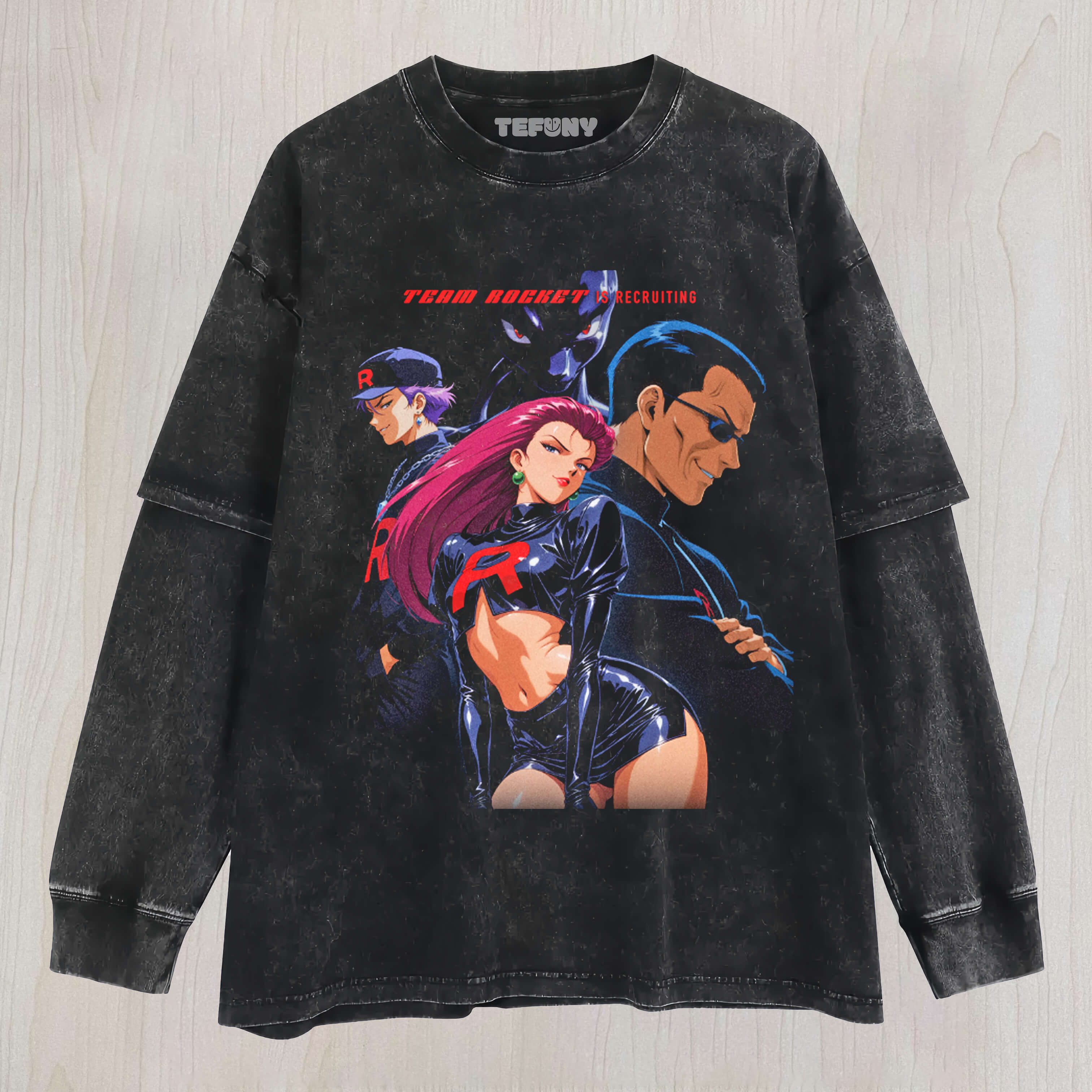 TEAM ROCKET VINTAGE V1 LAYERED LONG SLEEVE