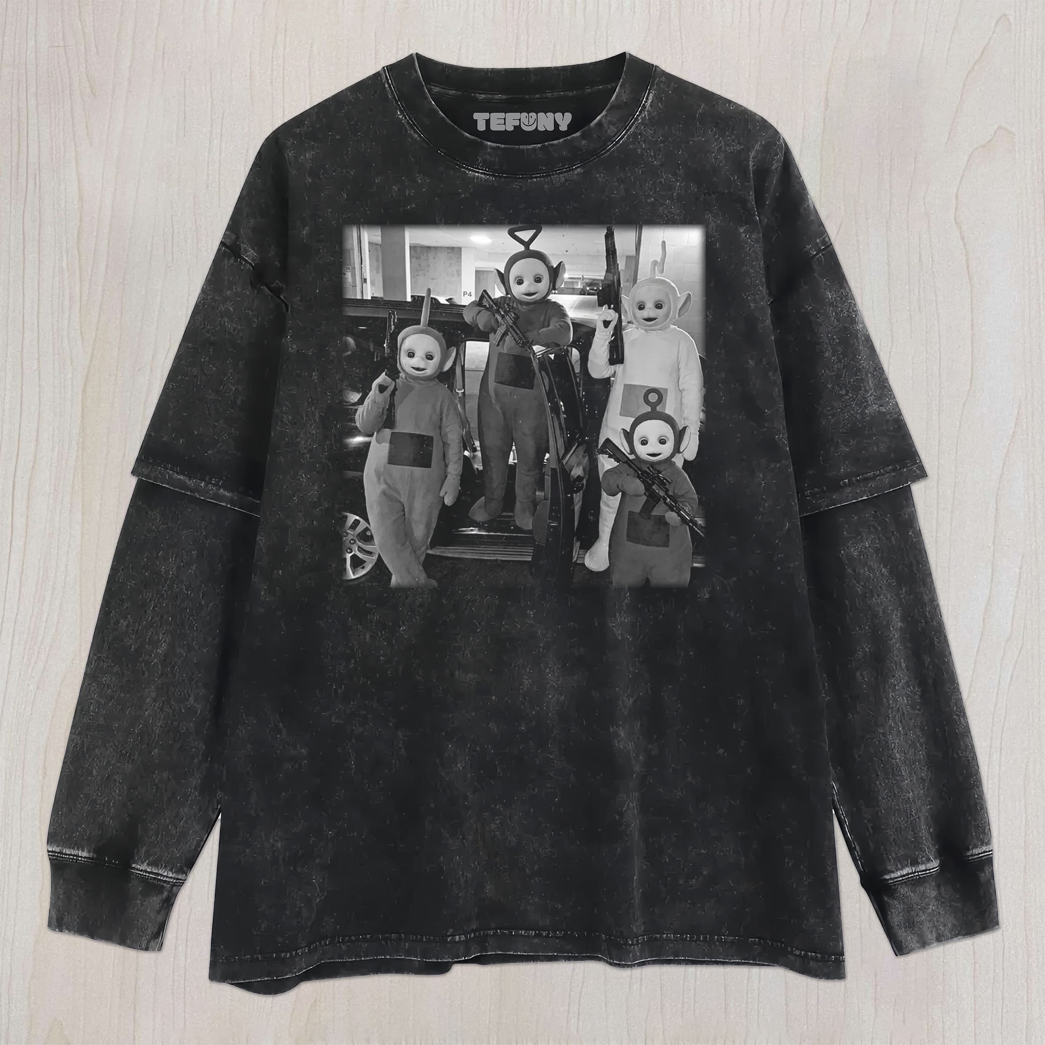 TELETUBBIES-SURREAL V1 UNISEX TEE, TANK TOP, LAYERED LS, SWEATSHIRT & HOODIE