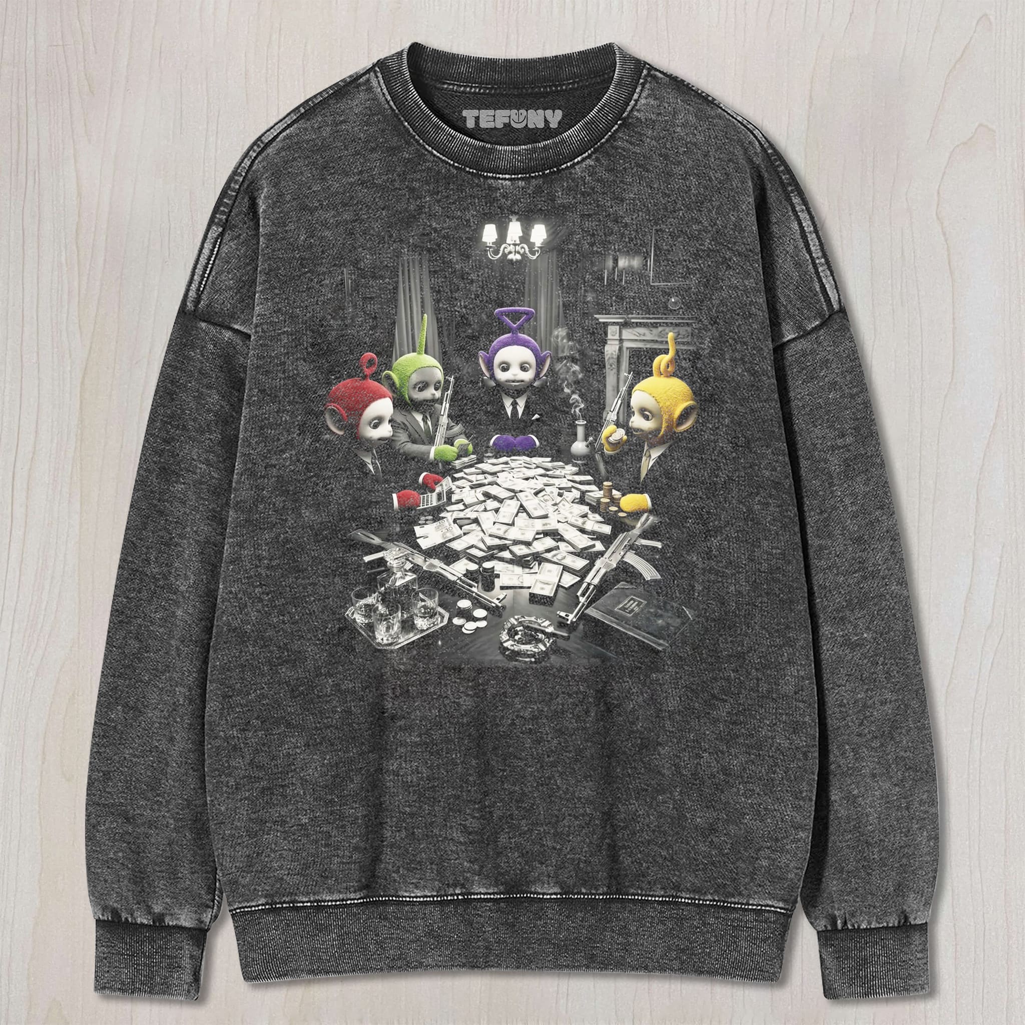 TELETUBBIES-SURREAL V5 UNISEX TEE, TANK TOP, LAYERED LS, SWEATSHIRT & HOODIE