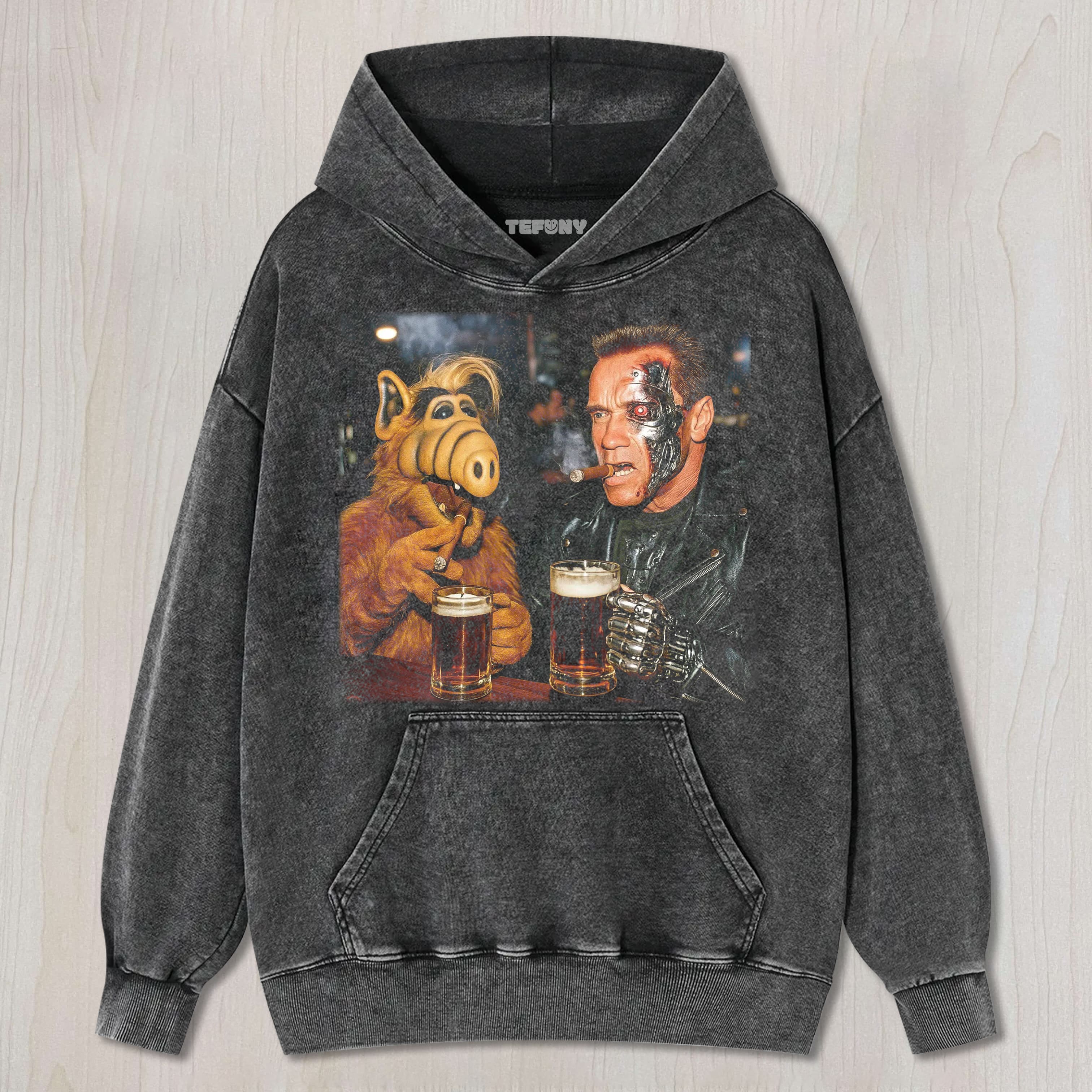 TERMINATOR AND ALF UNISEX TEE, TANK TOP, LAYERED LS, SWEATSHIRT & HOODIE