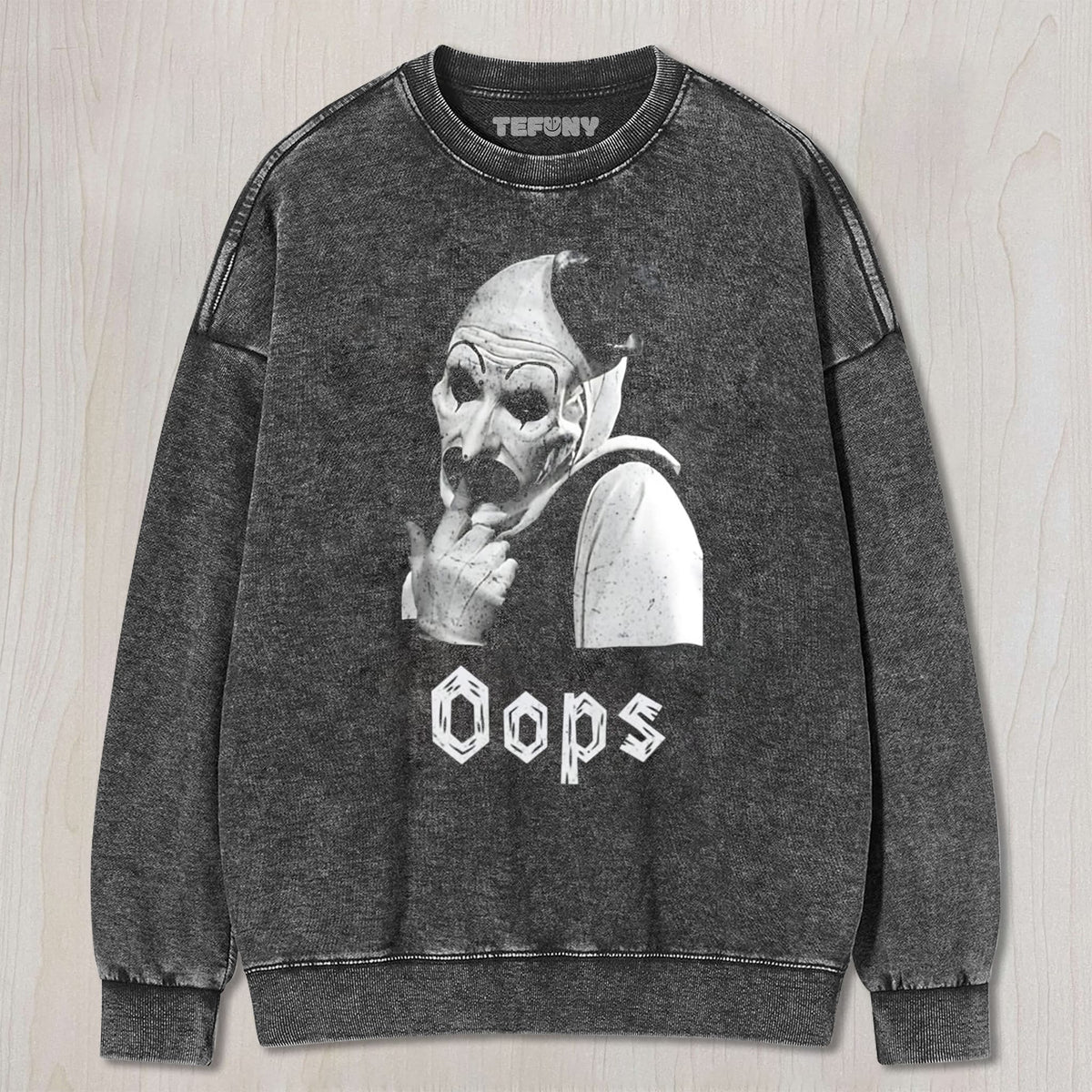 TERRIFIER OOPS  UNISEX TEE, TANK TOP, LAYERED LS, SWEATSHIRT & HOODIE