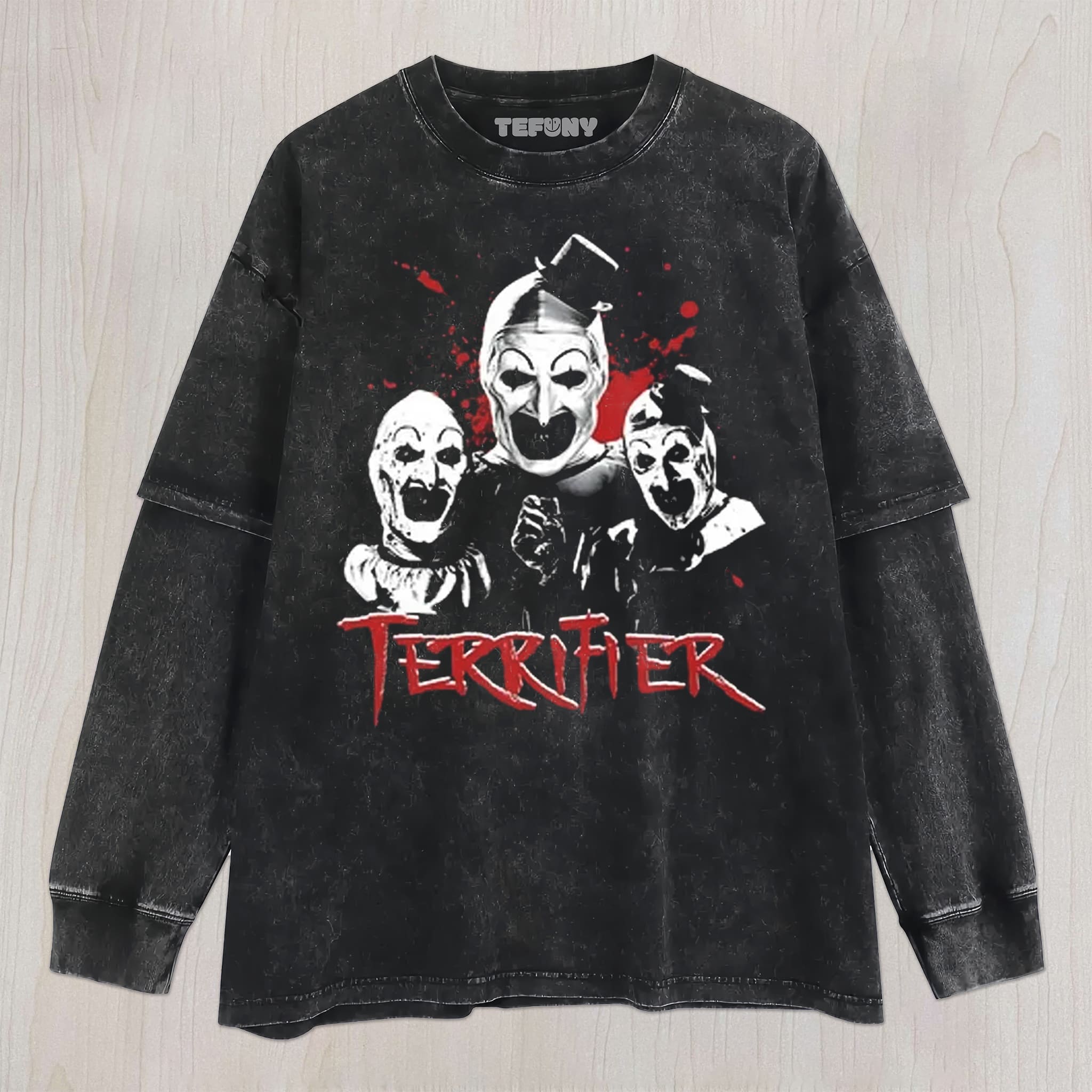 TERRIFIER UNISEX TEE, TANK TOP, LAYERED LS, SWEATSHIRT & HOODIE