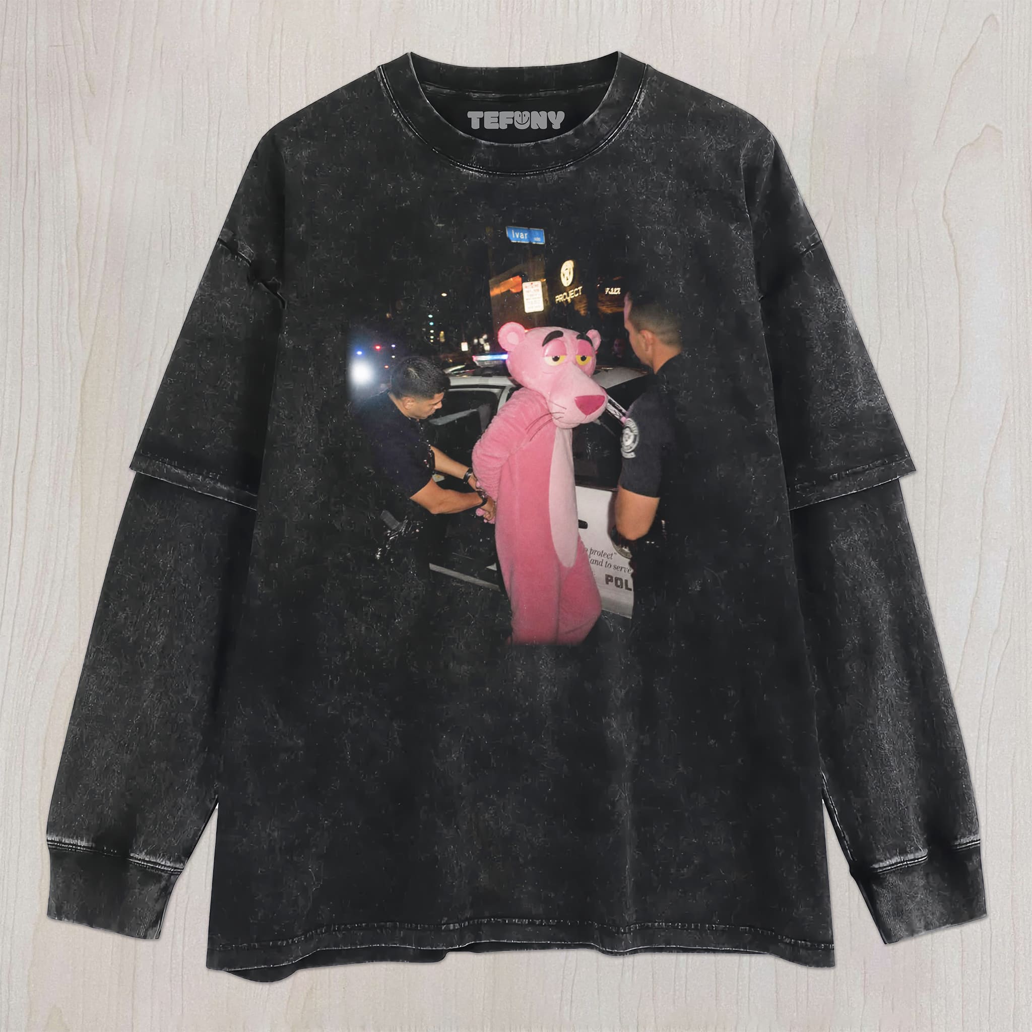 THE ARRESTED PINK PANTHER UNISEX TEE, TANK TOP, LAYERED LS, SWEATSHIRT & HOODIE