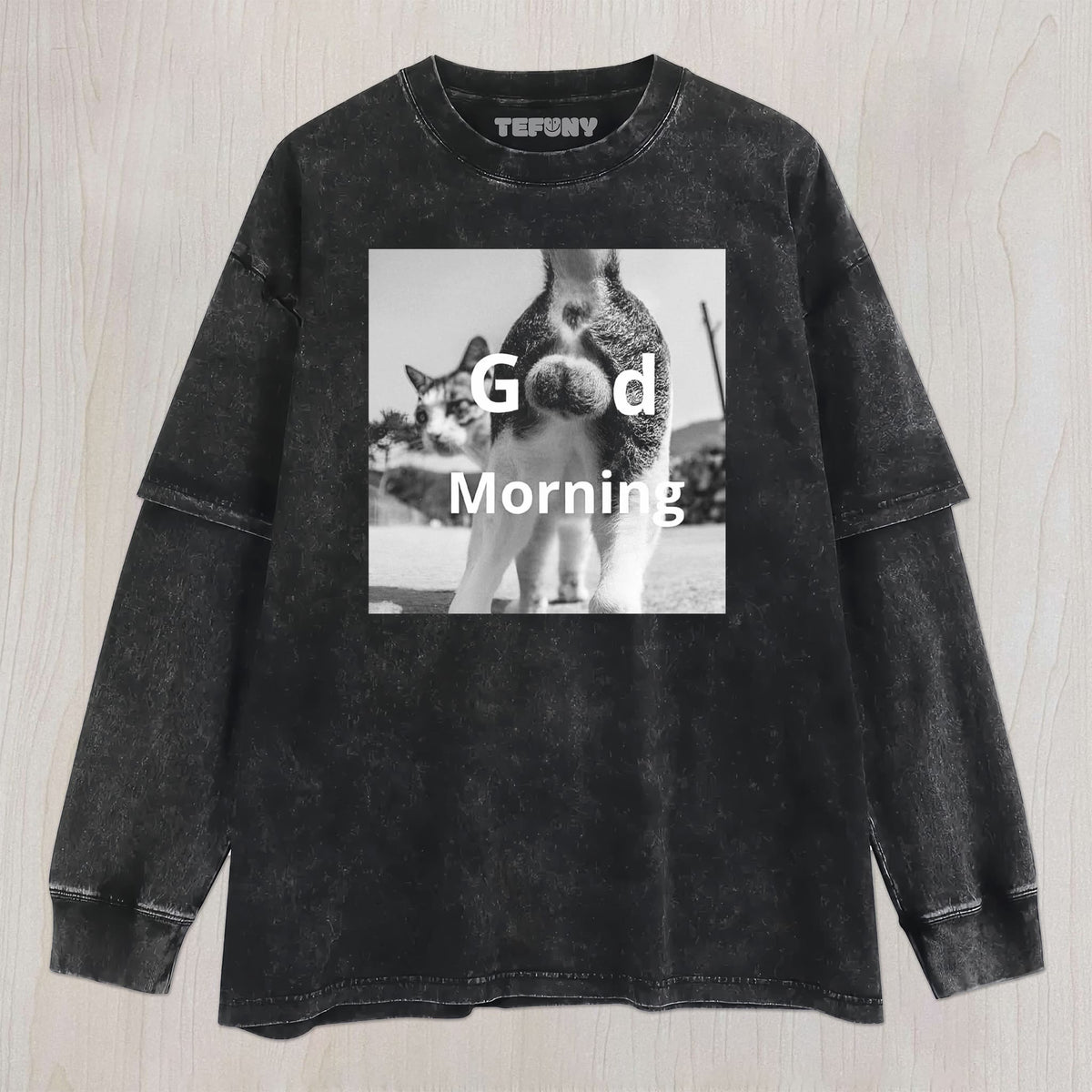 THE CAT GREETS YOU UNISEX TEE, TANK TOP, LAYERED LS, SWEATSHIRT & HOODIE