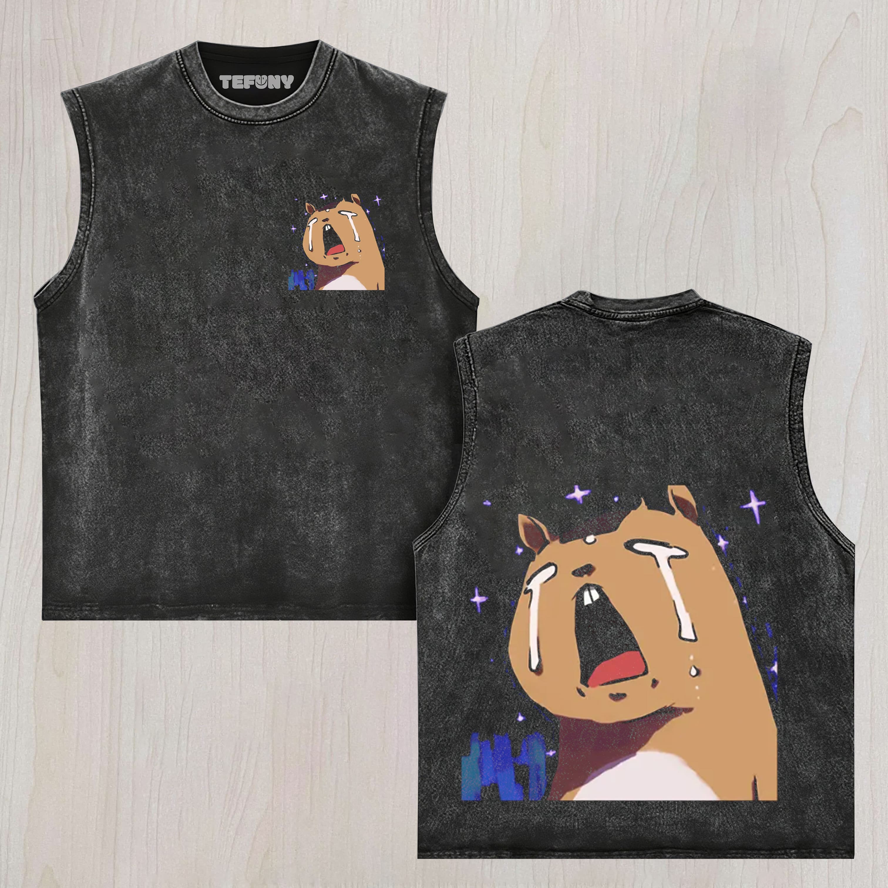 THE CRYING CAPYBARA UNISEX TEE, TANK TOP, LAYERED LS, SWEATSHIRT & HOODIE