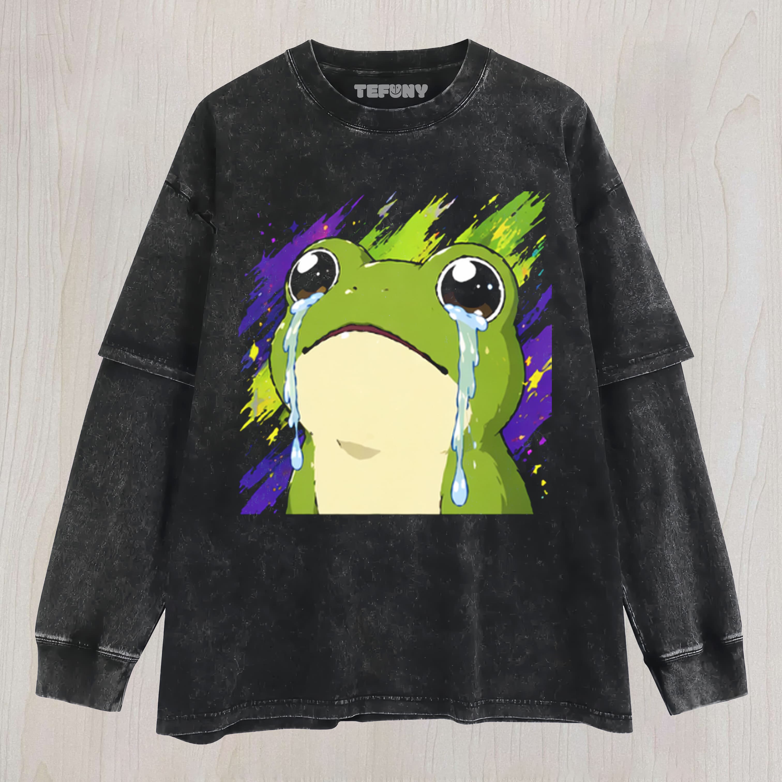 THE CRYING FROG UNISEX TEE, TANK TOP, LAYERED LS, SWEATSHIRT & HOODIE