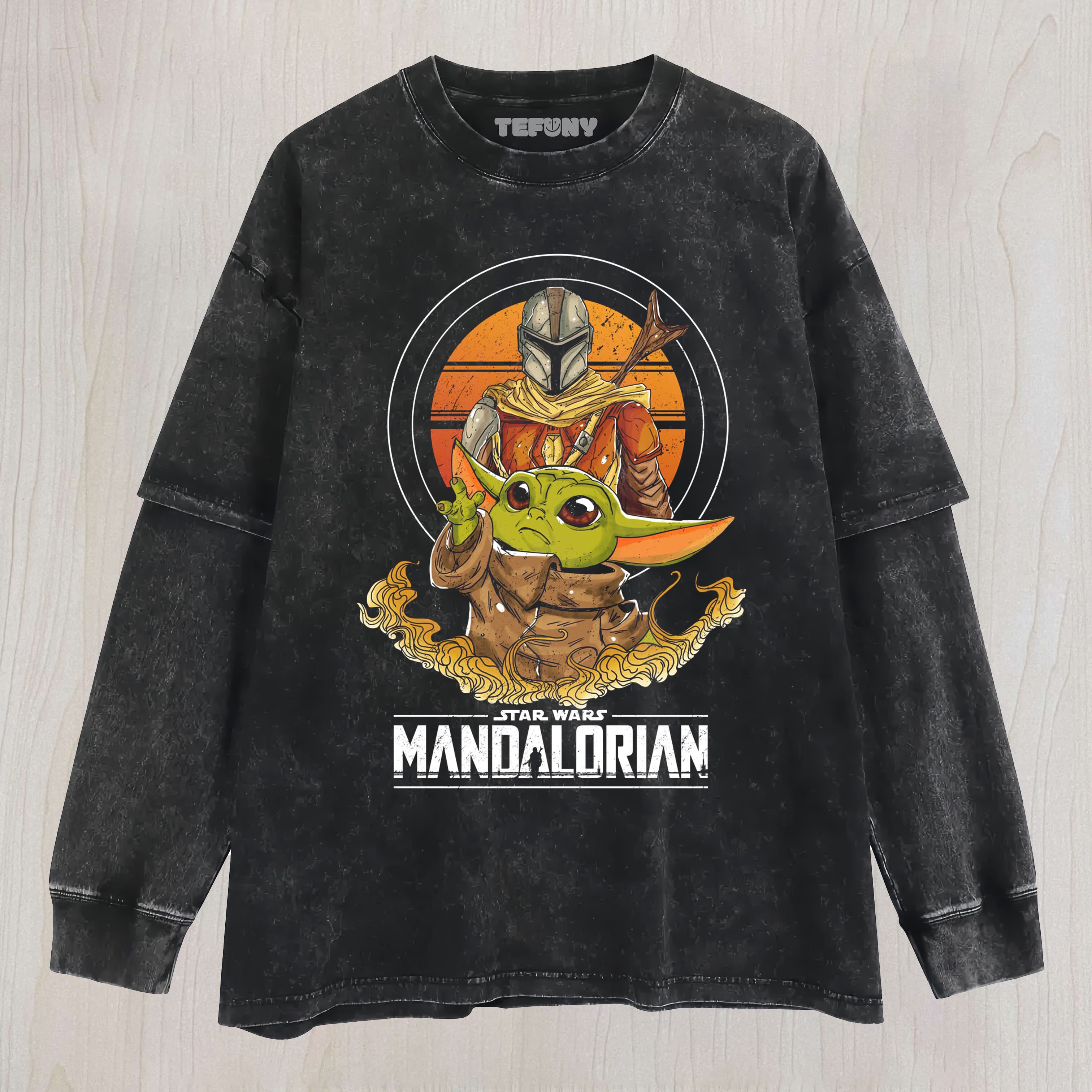 THE MANDALORIAN & GROGU3 UNISEX TEE, TANK TOP, LAYERED LS, SWEATSHIRT & HOODIE