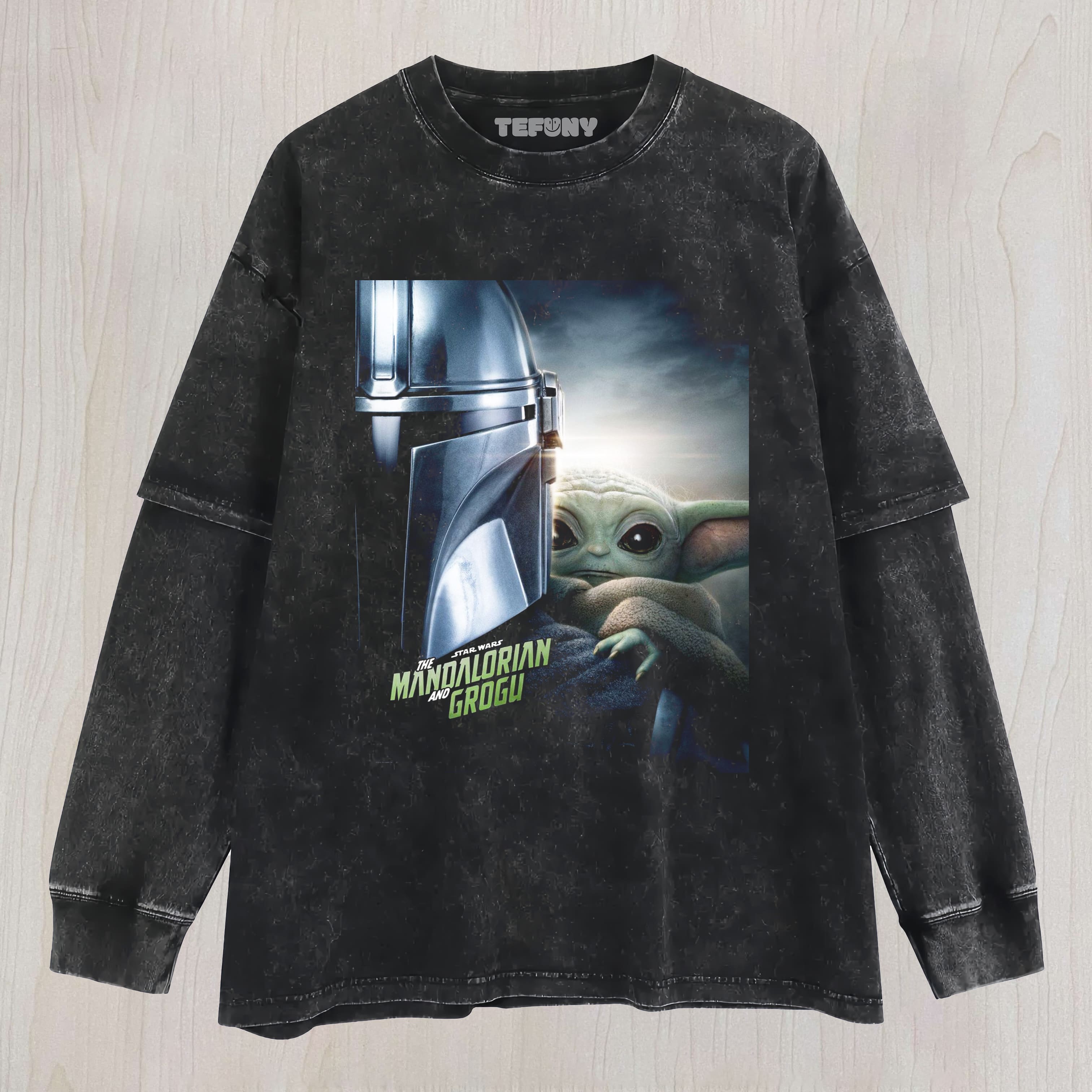 THE MANDALORIAN & GROGU6 UNISEX TEE, TANK TOP, LAYERED LS, SWEATSHIRT & HOODIE