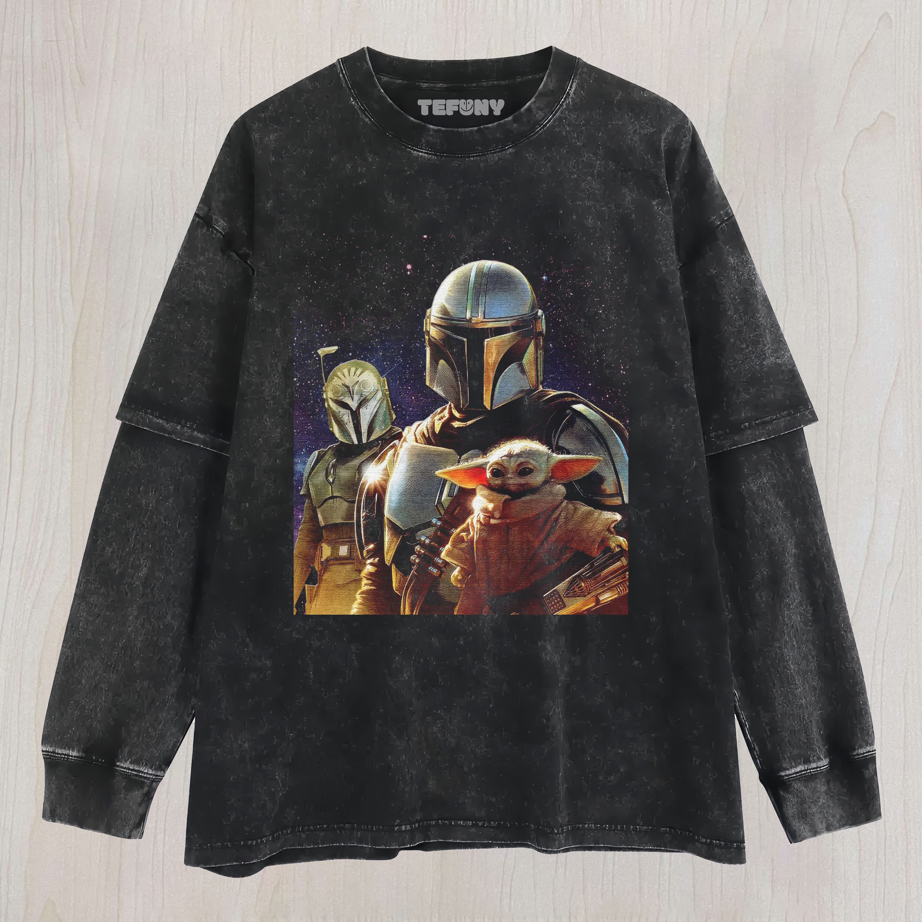THE MANDALORIAN & GROGU7 UNISEX TEE, TANK TOP, LAYERED LS, SWEATSHIRT & HOODIE