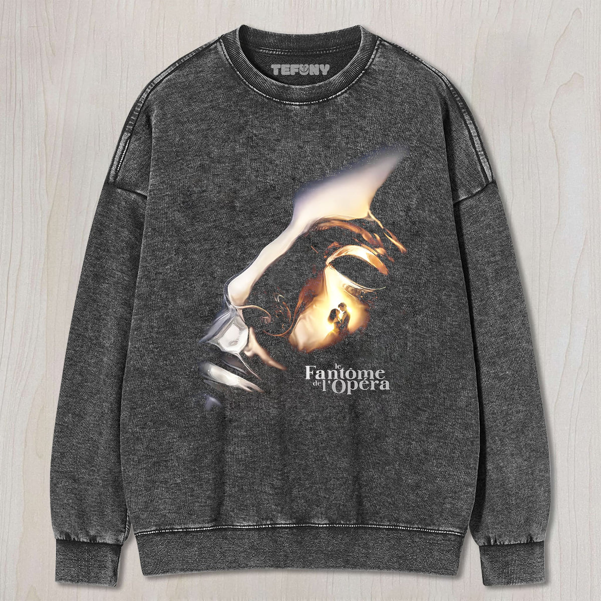 THE PHANTOM OF THE OPERA MASK AND TITLE GRAPHIC V2 UNISEX TEE, TANK TOP, LAYERED LS, SWEATSHIRT & HOODIE