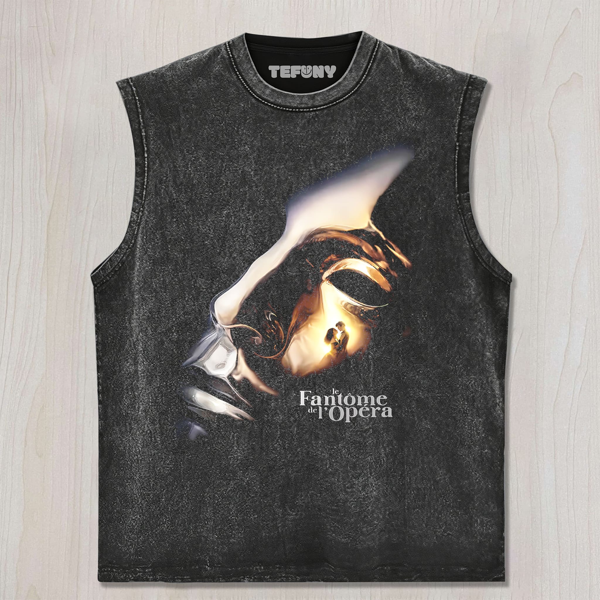 THE PHANTOM OF THE OPERA MASK AND TITLE GRAPHIC V2 UNISEX TEE, TANK TOP, LAYERED LS, SWEATSHIRT & HOODIE
