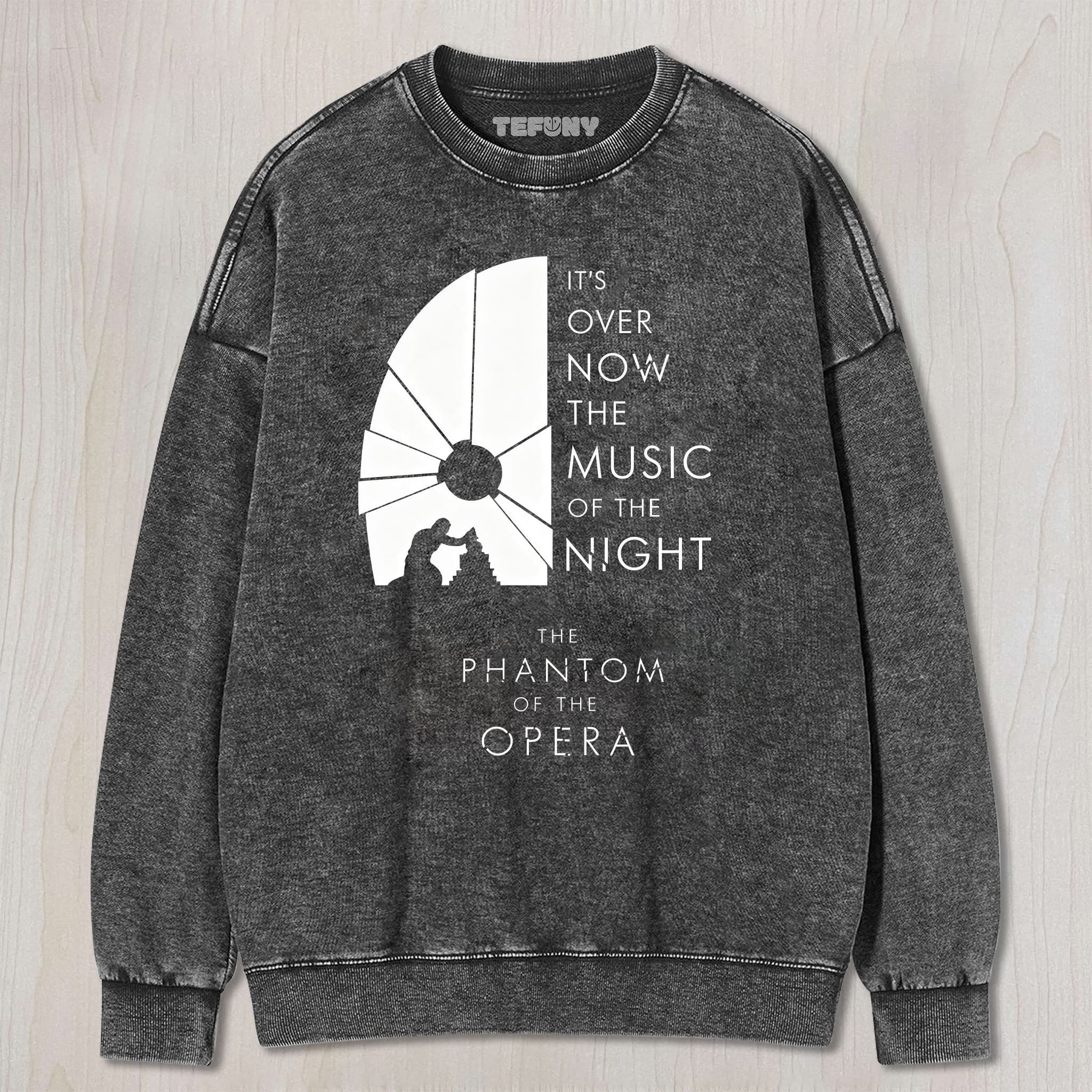 THE PHANTOM OF THE OPERA QUOTE AND SILHOUETTE GRAPHIC UNISEX TEE, TANK TOP, LAYERED LS, SWEATSHIRT & HOODIE