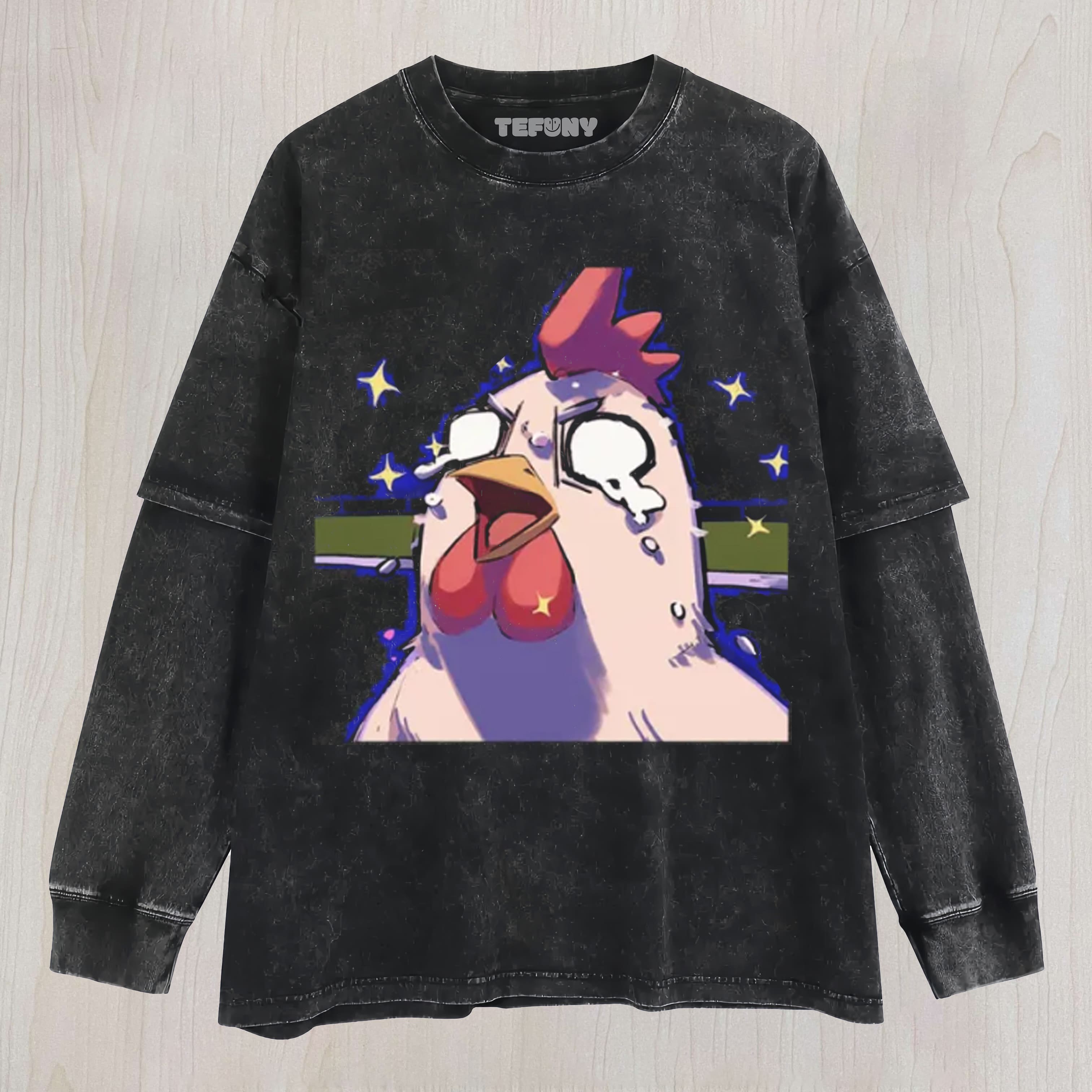 THE SCREAMING CHICKEN UNISEX TEE, TANK TOP, LAYERED LS, SWEATSHIRT & HOODIE