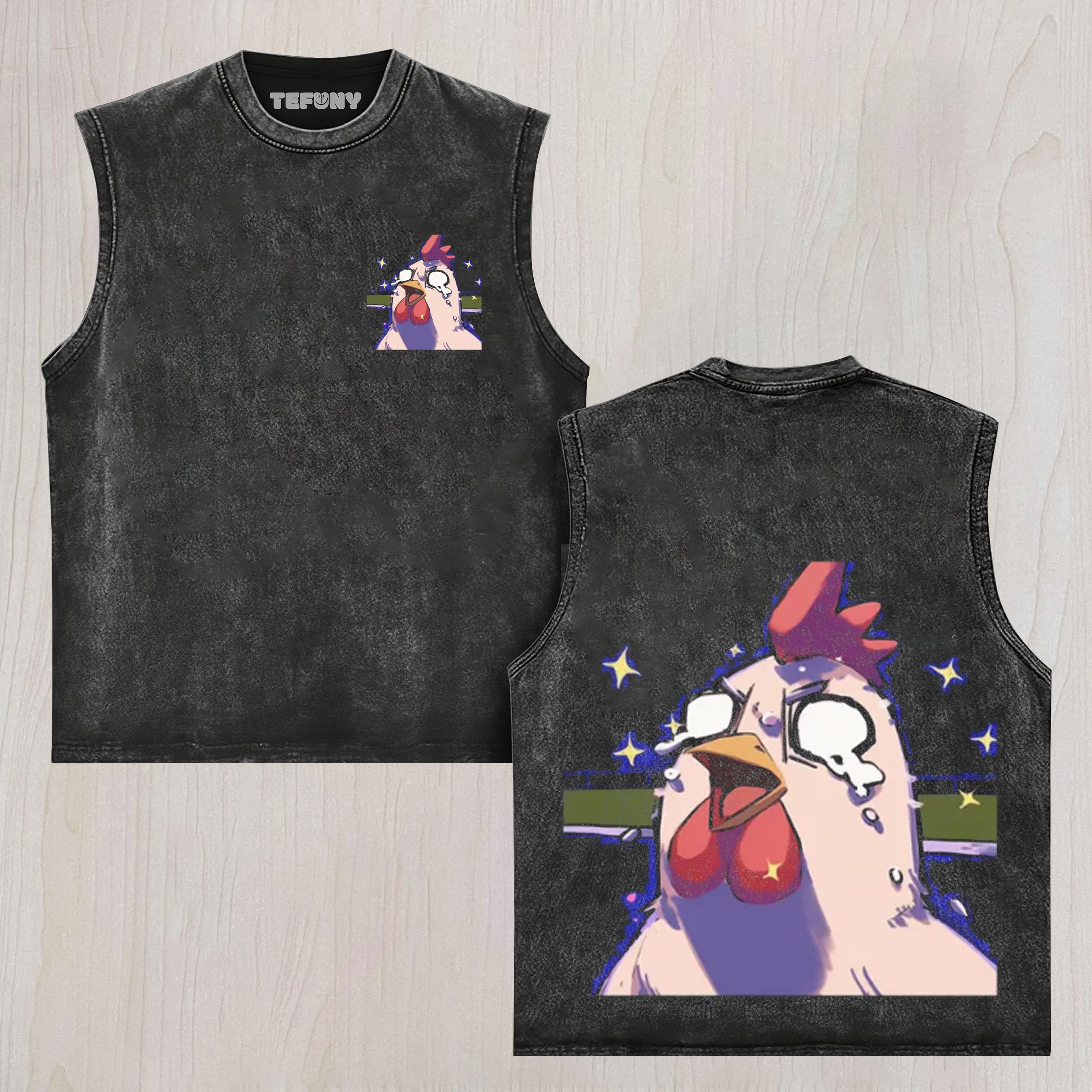 THE SCREAMING CHICKEN UNISEX TEE, TANK TOP, LAYERED LS, SWEATSHIRT & HOODIE