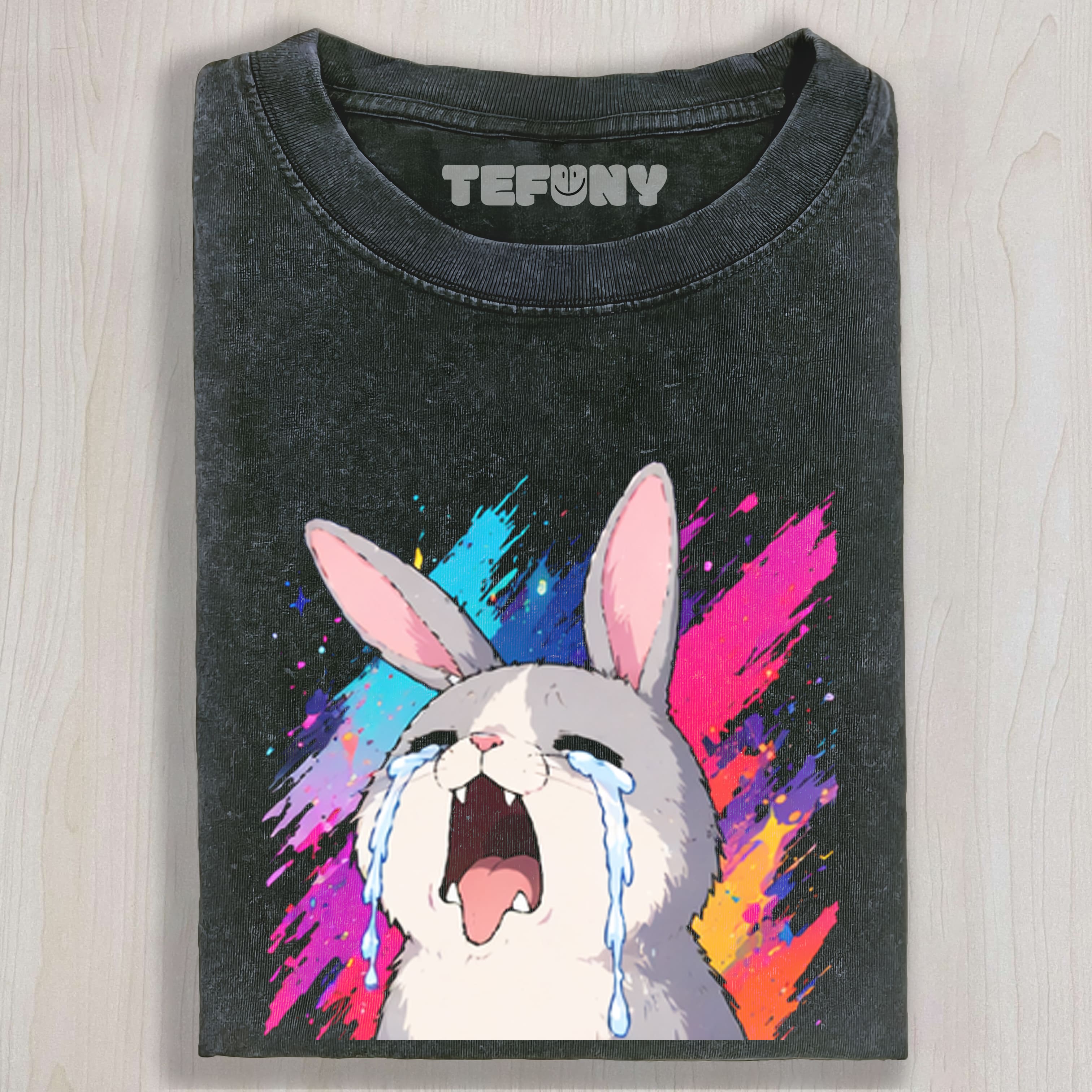 THE TEARFUL RABBIT UNISEX TEE, TANK TOP, LAYERED LS, SWEATSHIRT & HOODIE