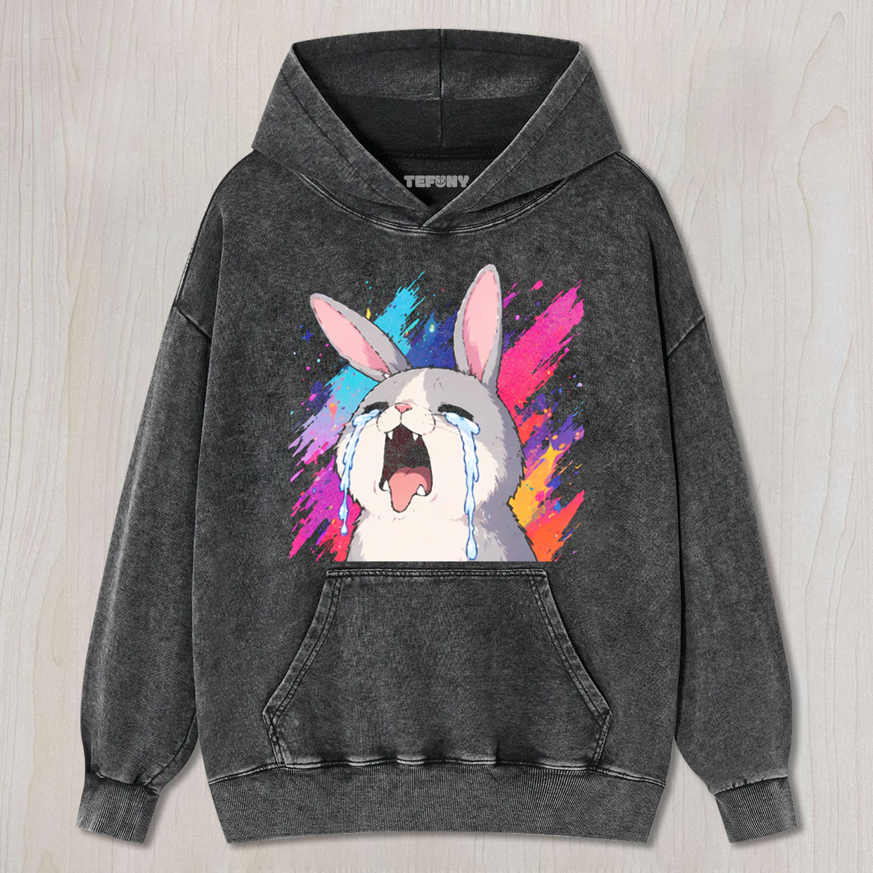 THE TEARFUL RABBIT UNISEX TEE, TANK TOP, LAYERED LS, SWEATSHIRT & HOODIE