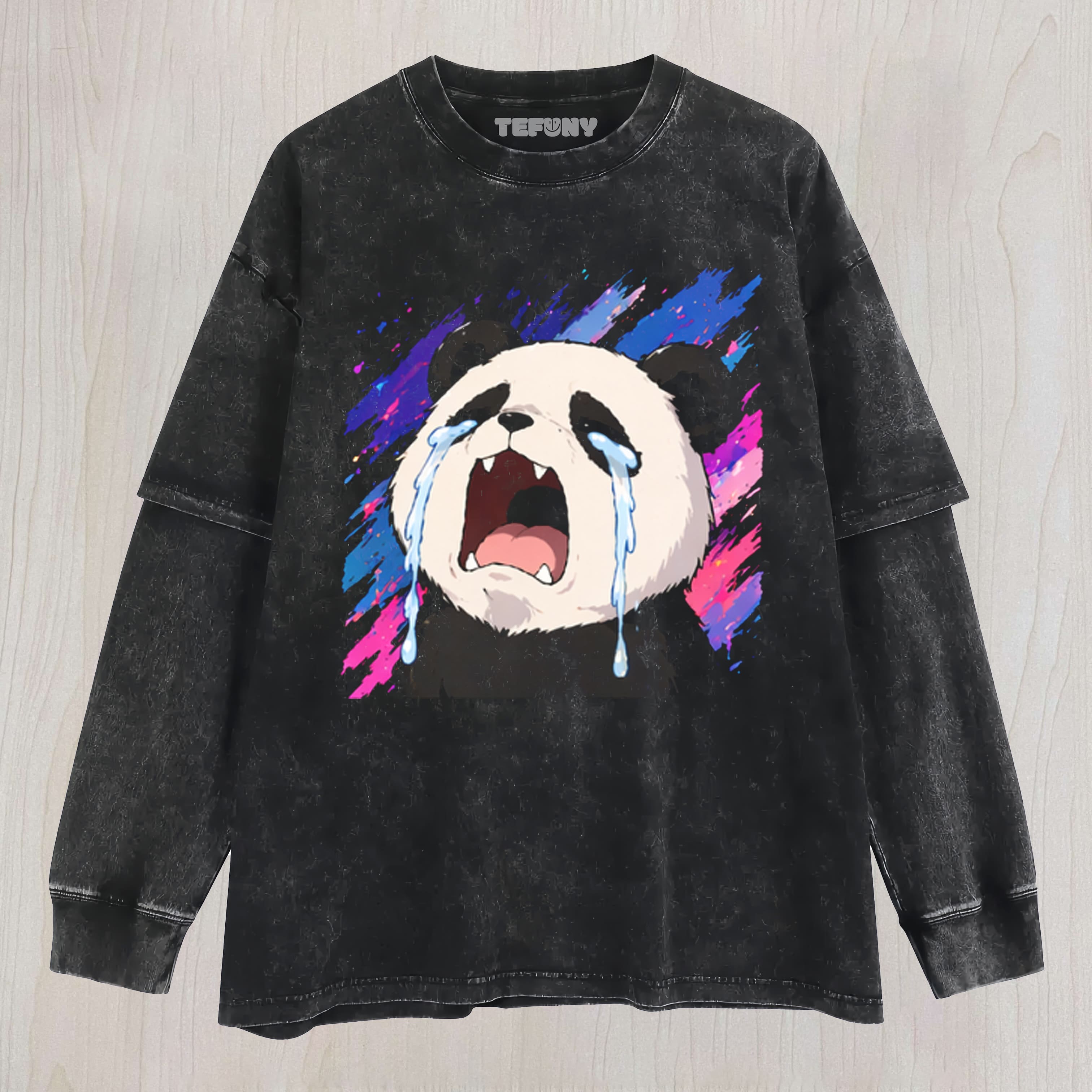 THE WEEPING PANDA UNISEX TEE, TANK TOP, LAYERED LS, SWEATSHIRT & HOODIE
