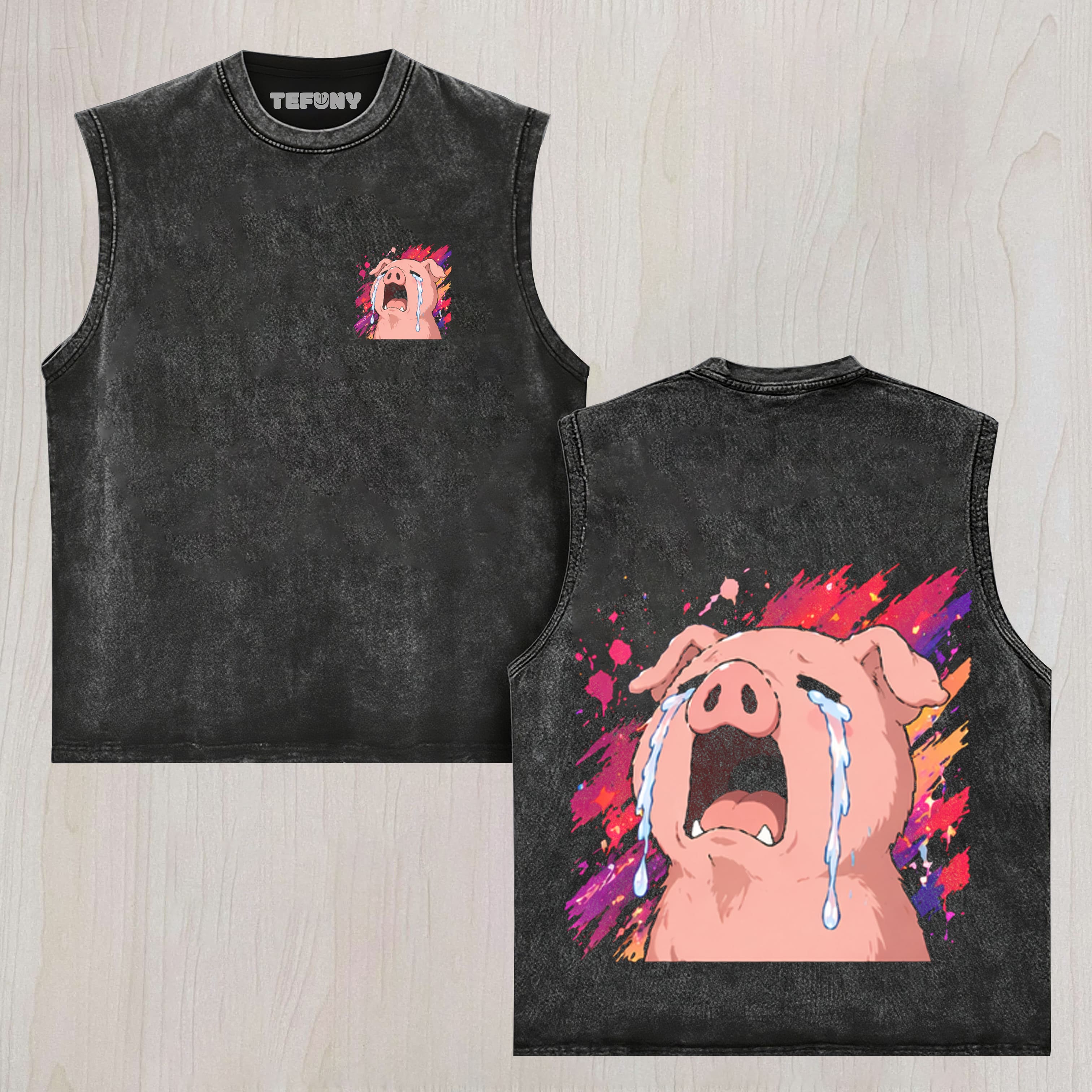 THE WEEPING PIG UNISEX TEE, TANK TOP, LAYERED LS, SWEATSHIRT & HOODIE