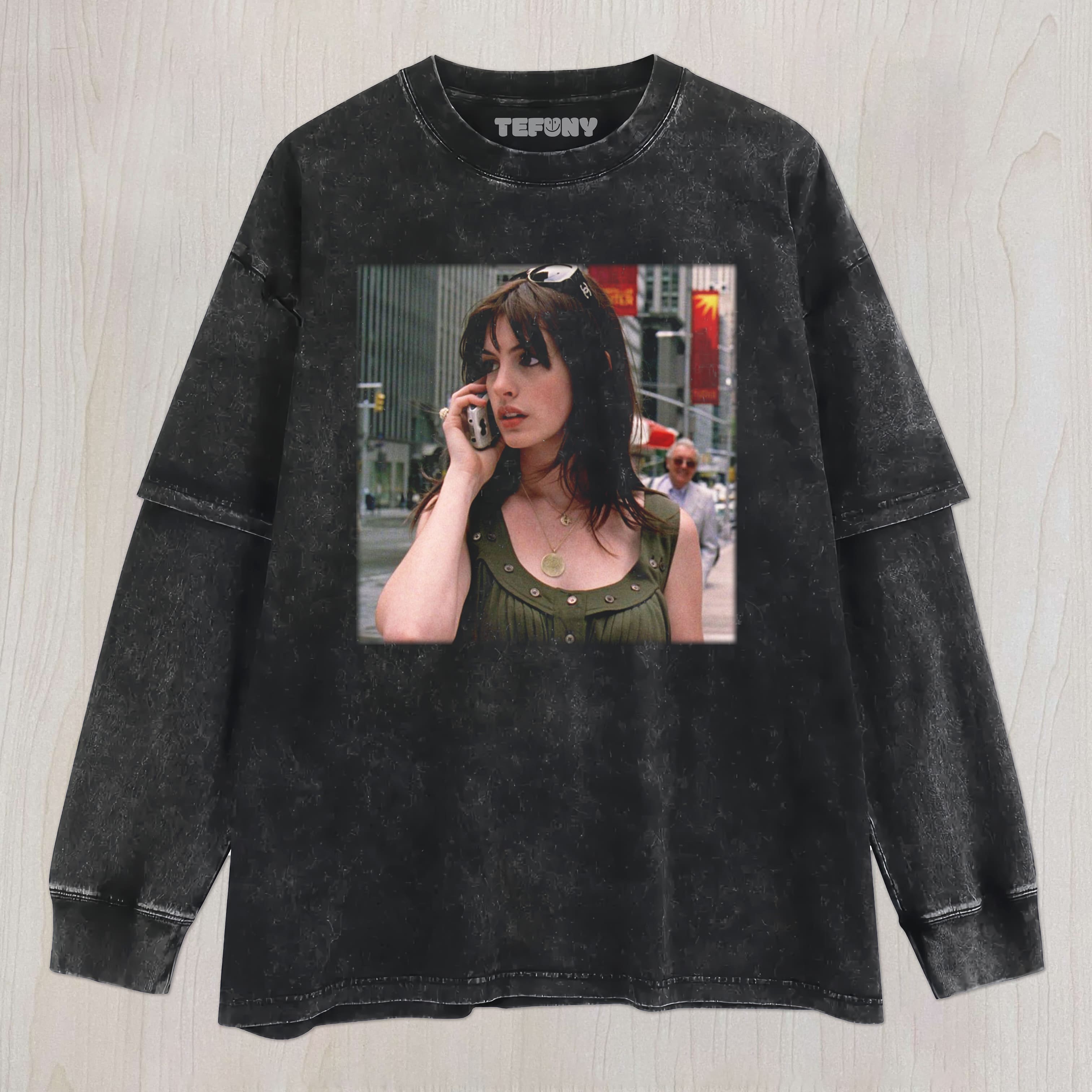 THE DEVIL WEARS PRADA ANNE HATHAWAY UNISEX TEE, TANK TOP, LAYERED LS, SWEATSHIRT & HOODIE