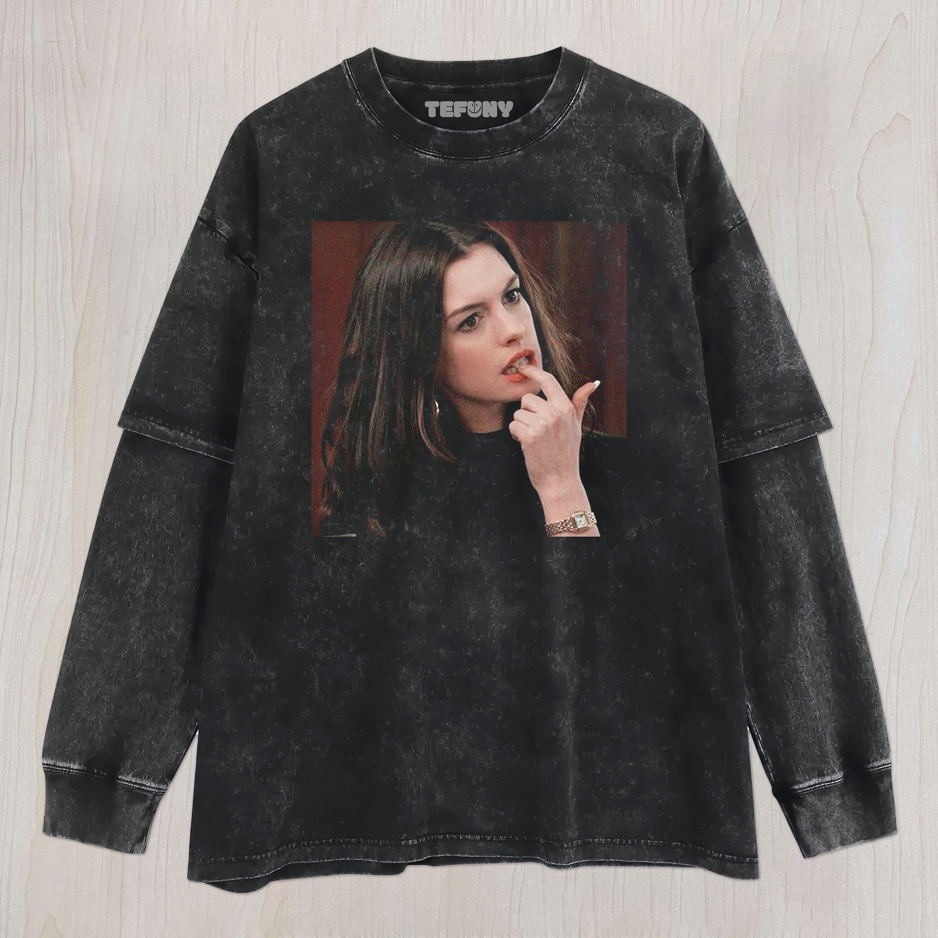 THE DEVIL WEARS PRADA ANNE HATHAWAY V1 UNISEX TEE, TANK TOP, LAYERED LS, SWEATSHIRT & HOODIE
