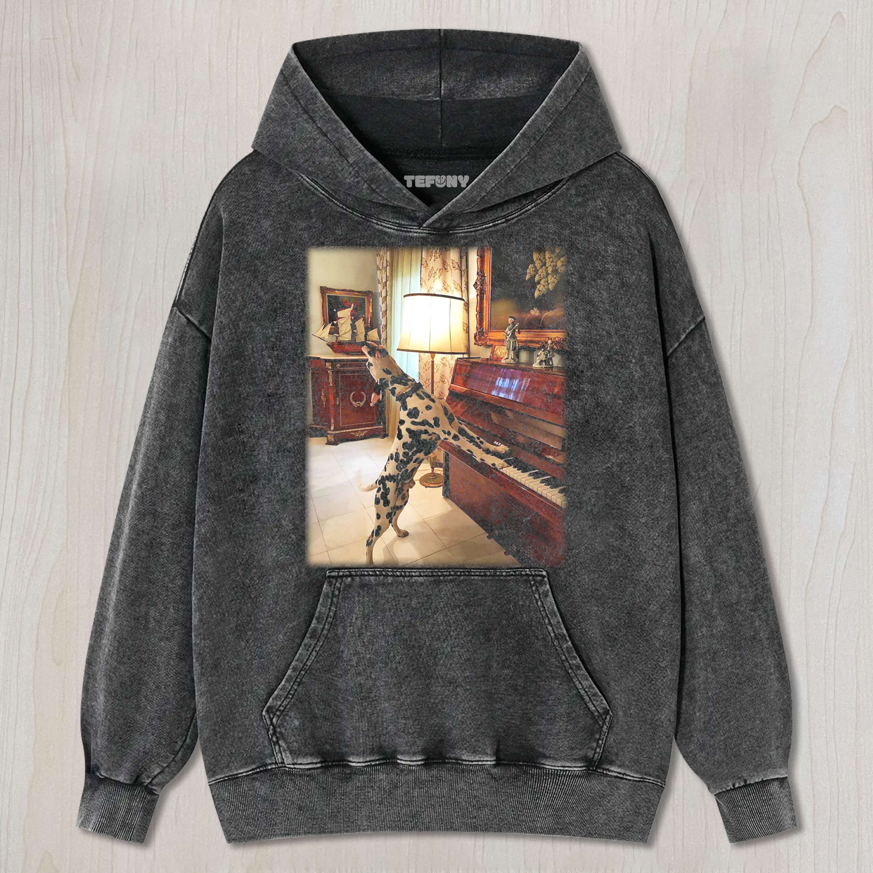 THE DOG IS PLAYING THE PIANO TEE & SWEAT & HOOD