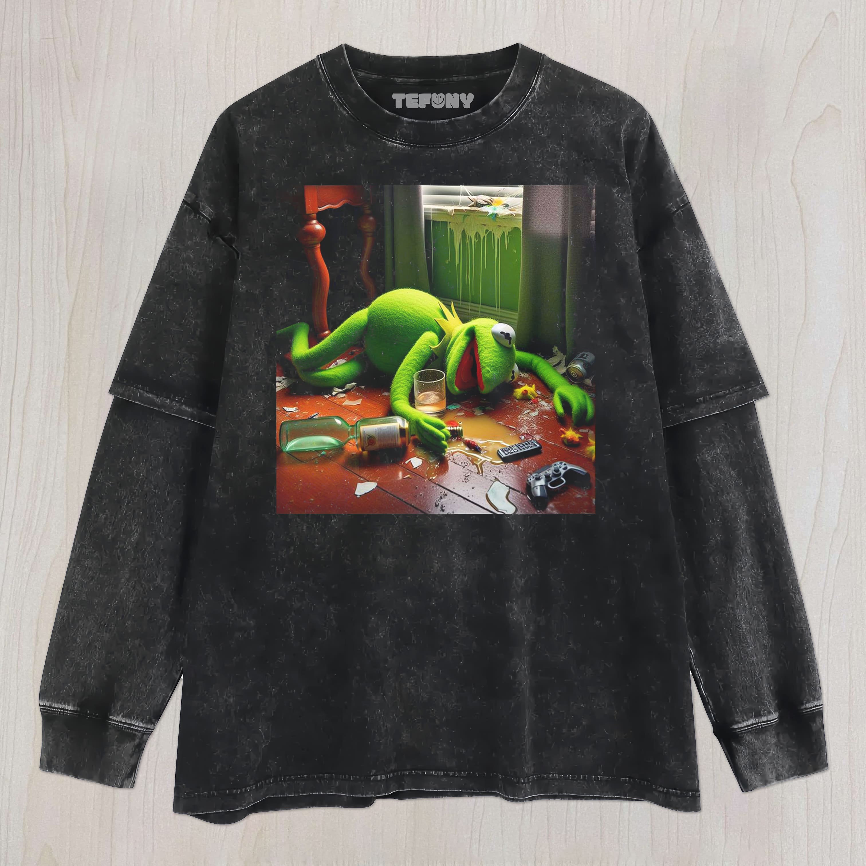 THE DRUNKEN FROG UNISEX TEE, TANK TOP, LAYERED LS, SWEATSHIRT & HOODIE