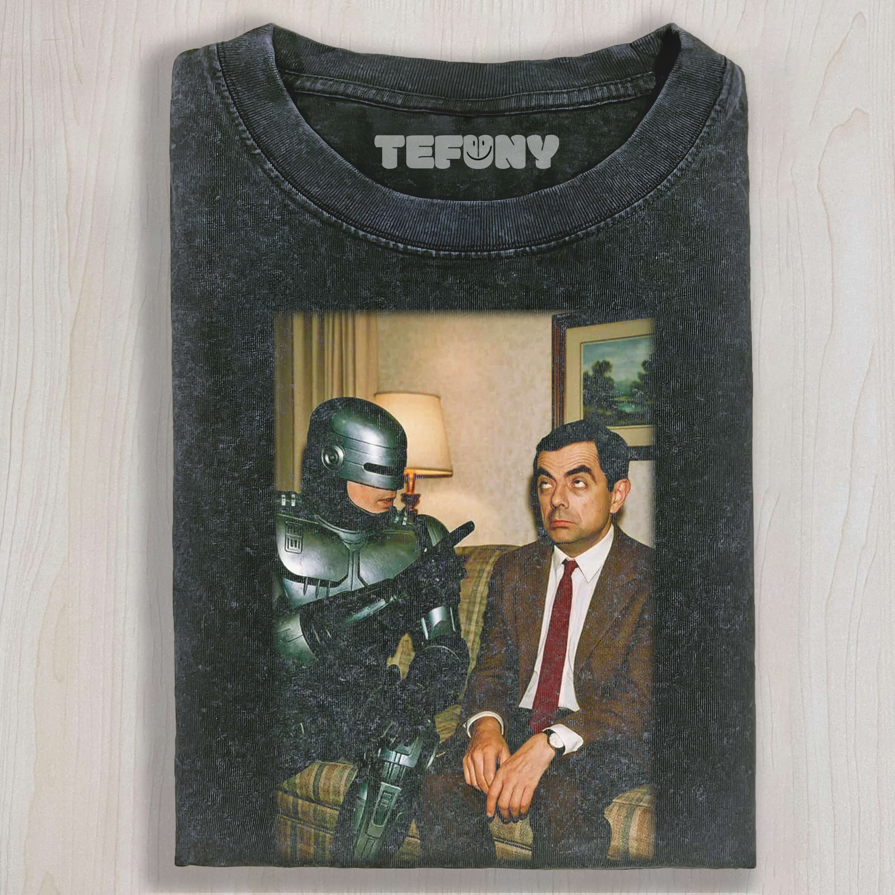 THE FANTASTIC CROSSOVER OF ROBOCOP AND MR. BEAN T-SHIRT