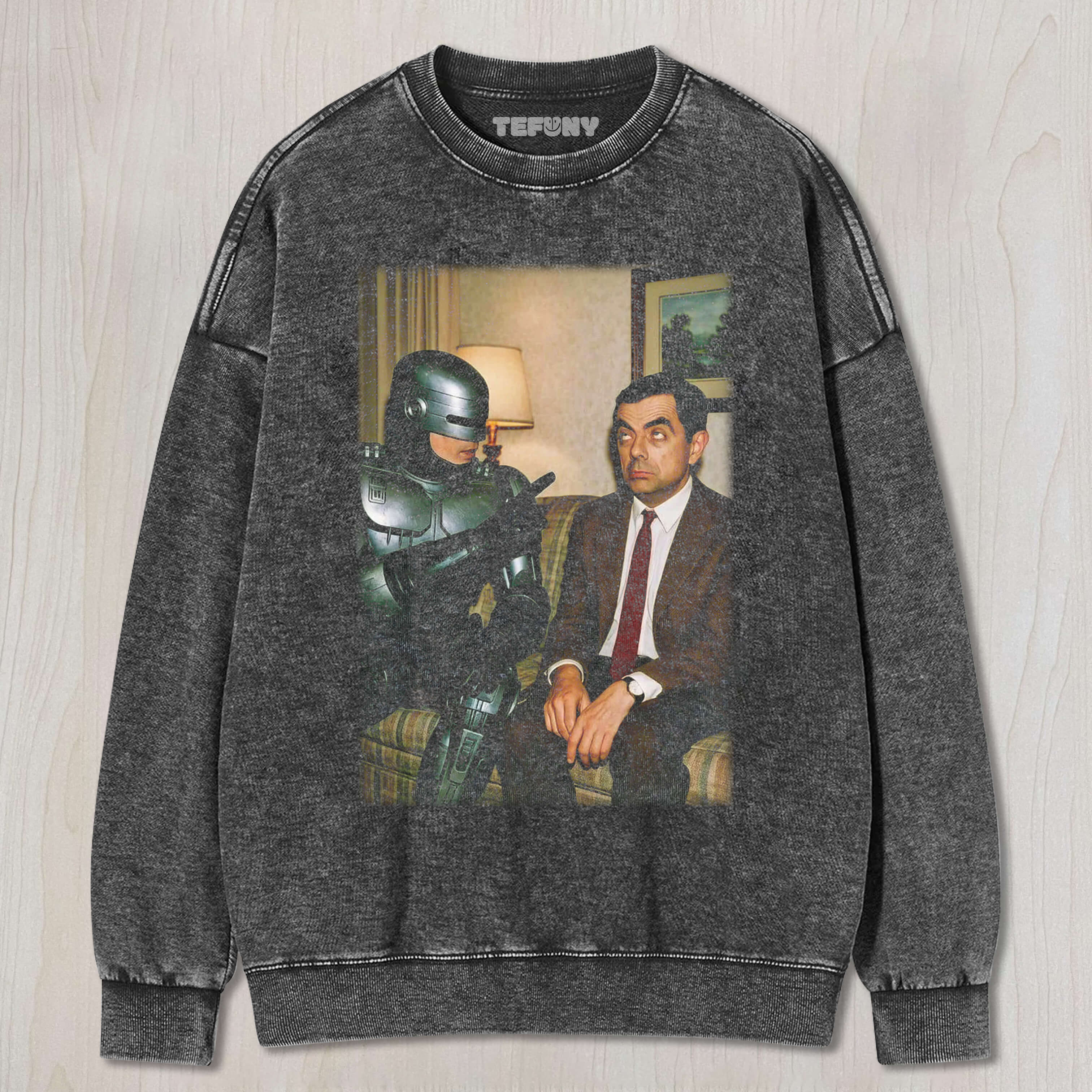 THE FANTASTIC CROSSOVER OF ROBOCOP AND MR. BEAN T-SHIRT