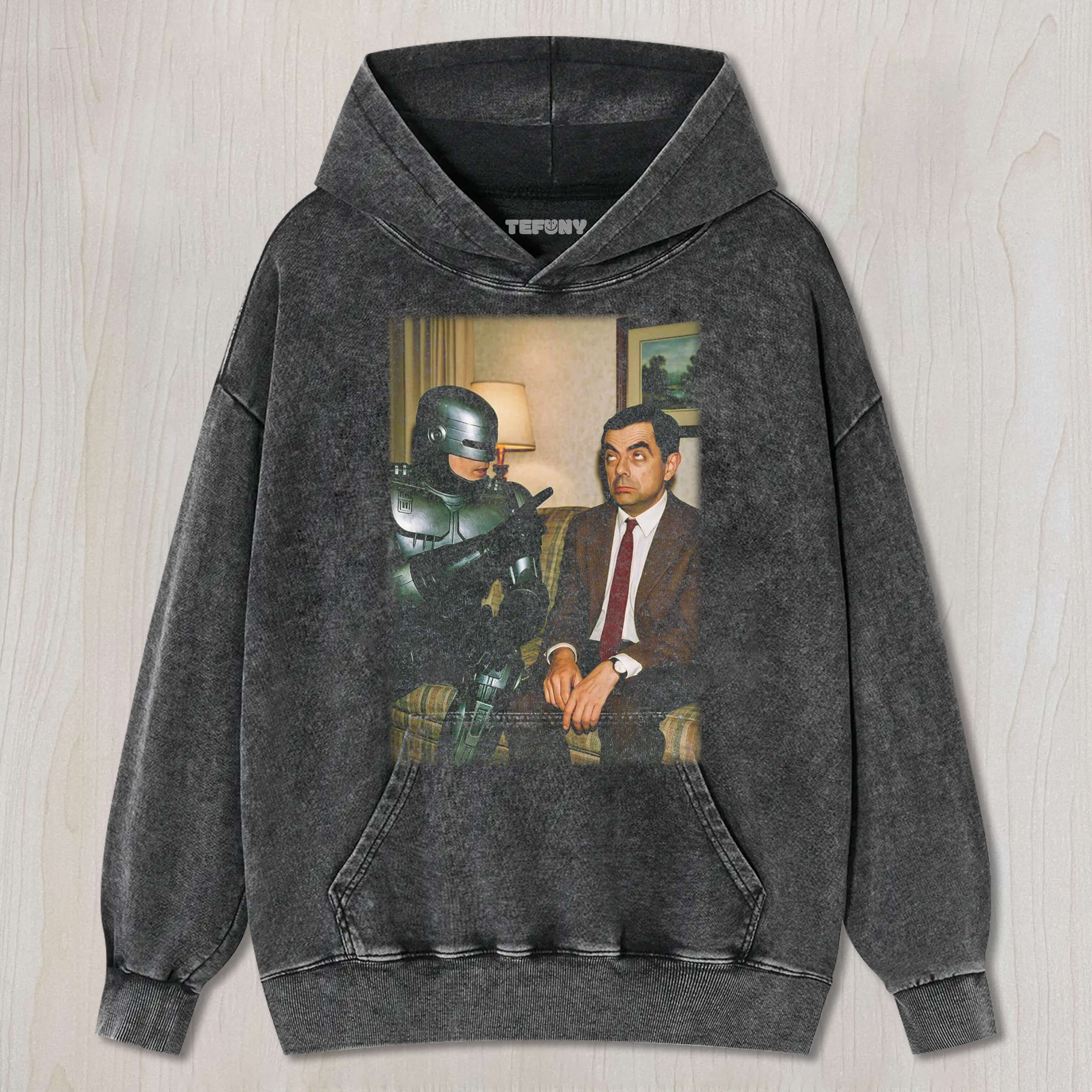 THE FANTASTIC CROSSOVER OF ROBOCOP AND MR. BEAN T-SHIRT