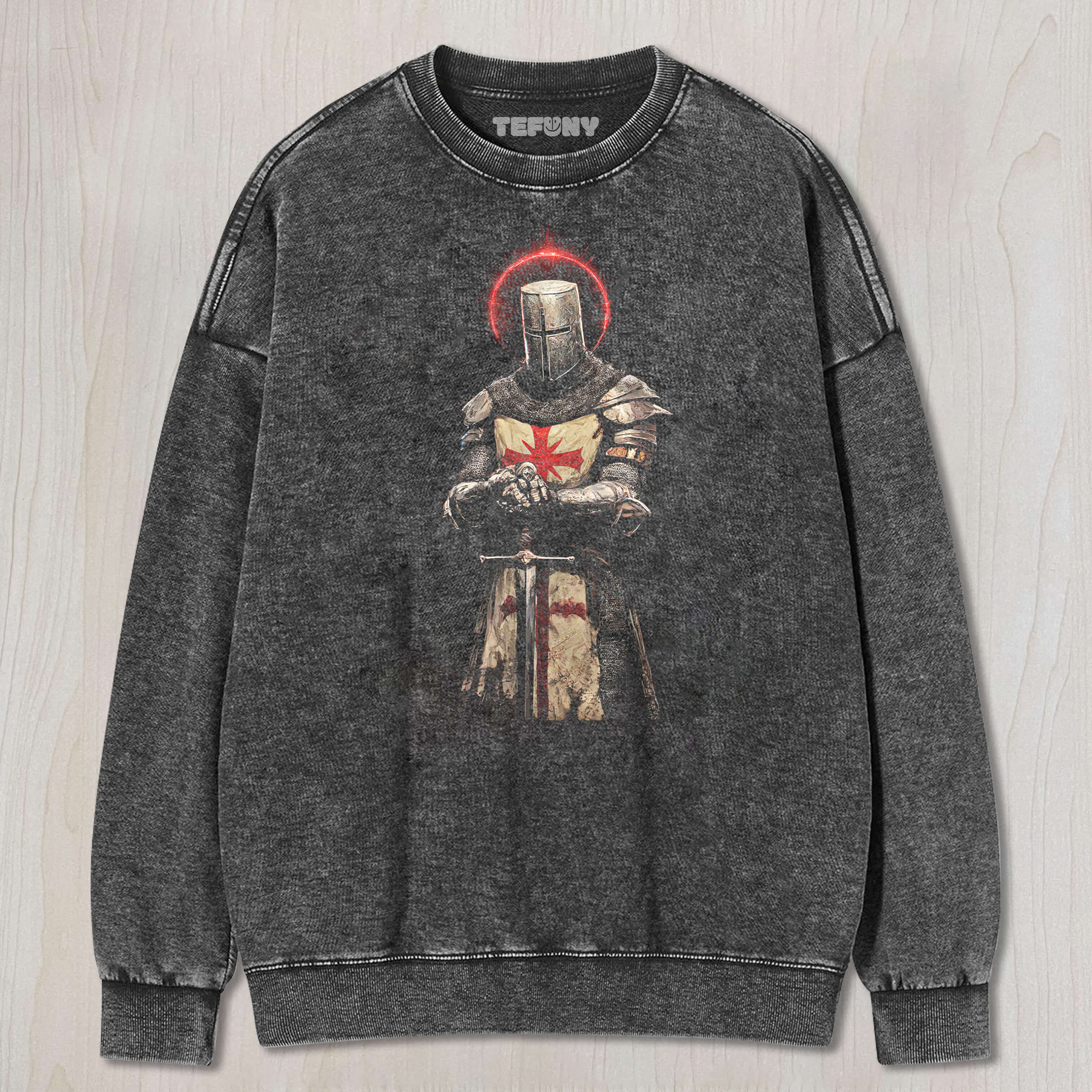 THE KNIGHT HAS A HALO ABOVE HIS HEAD TEE & SWEAT & HOOD