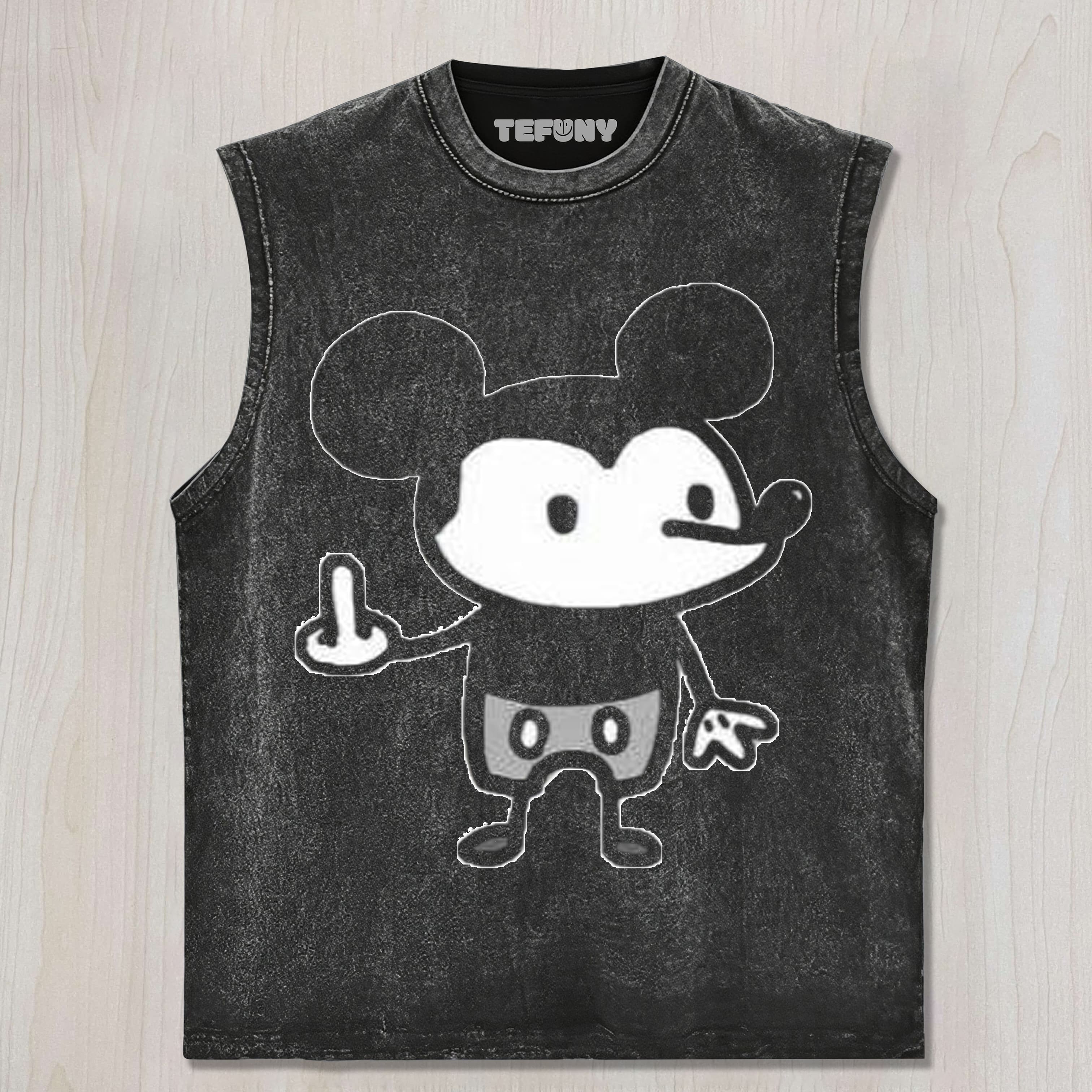 THE MOUSE GIVES THE MIDDLE FINGER UNISEX TEE, TANK TOP, LAYERED LS, SWEATSHIRT & HOODIE