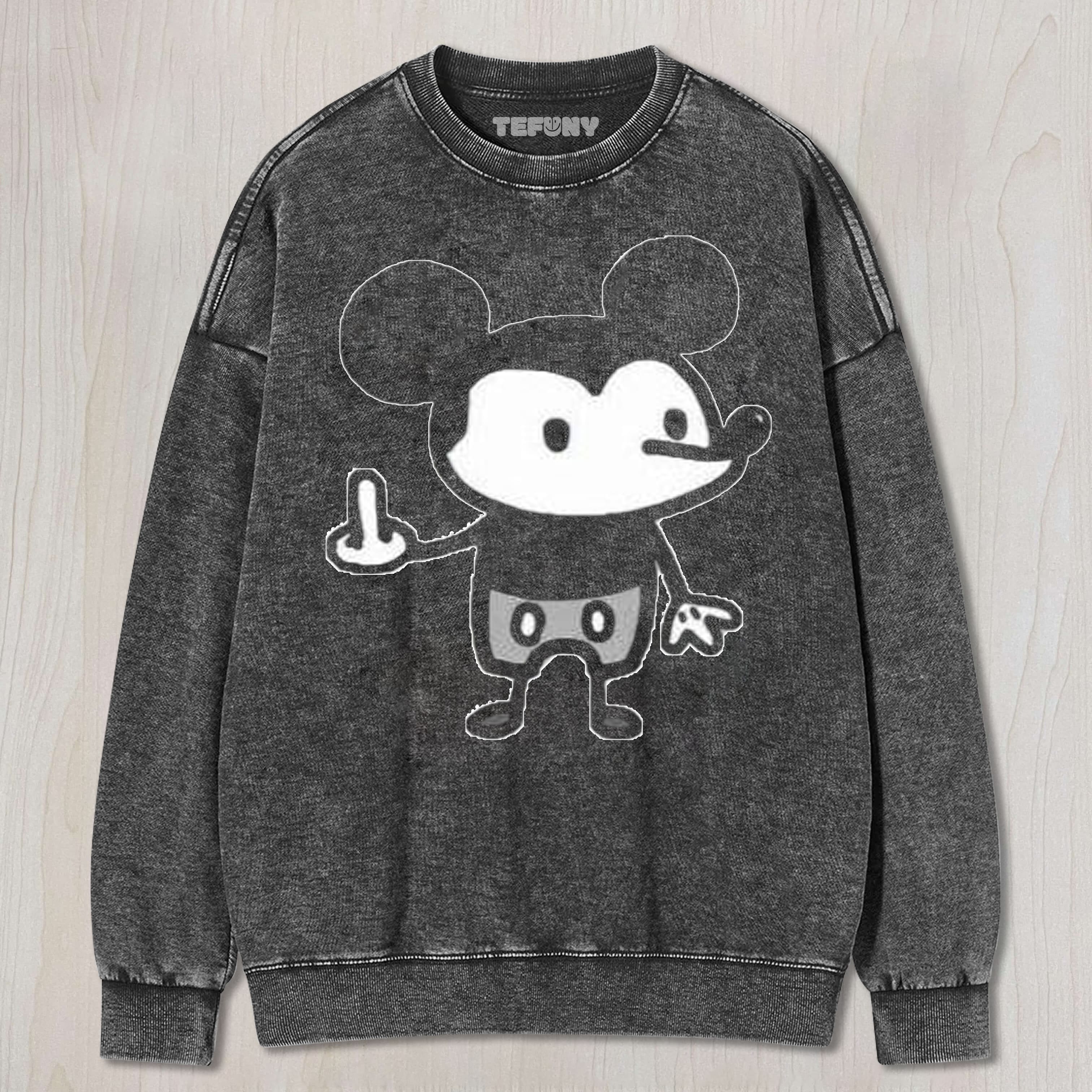 THE MOUSE GIVES THE MIDDLE FINGER UNISEX TEE, TANK TOP, LAYERED LS, SWEATSHIRT & HOODIE