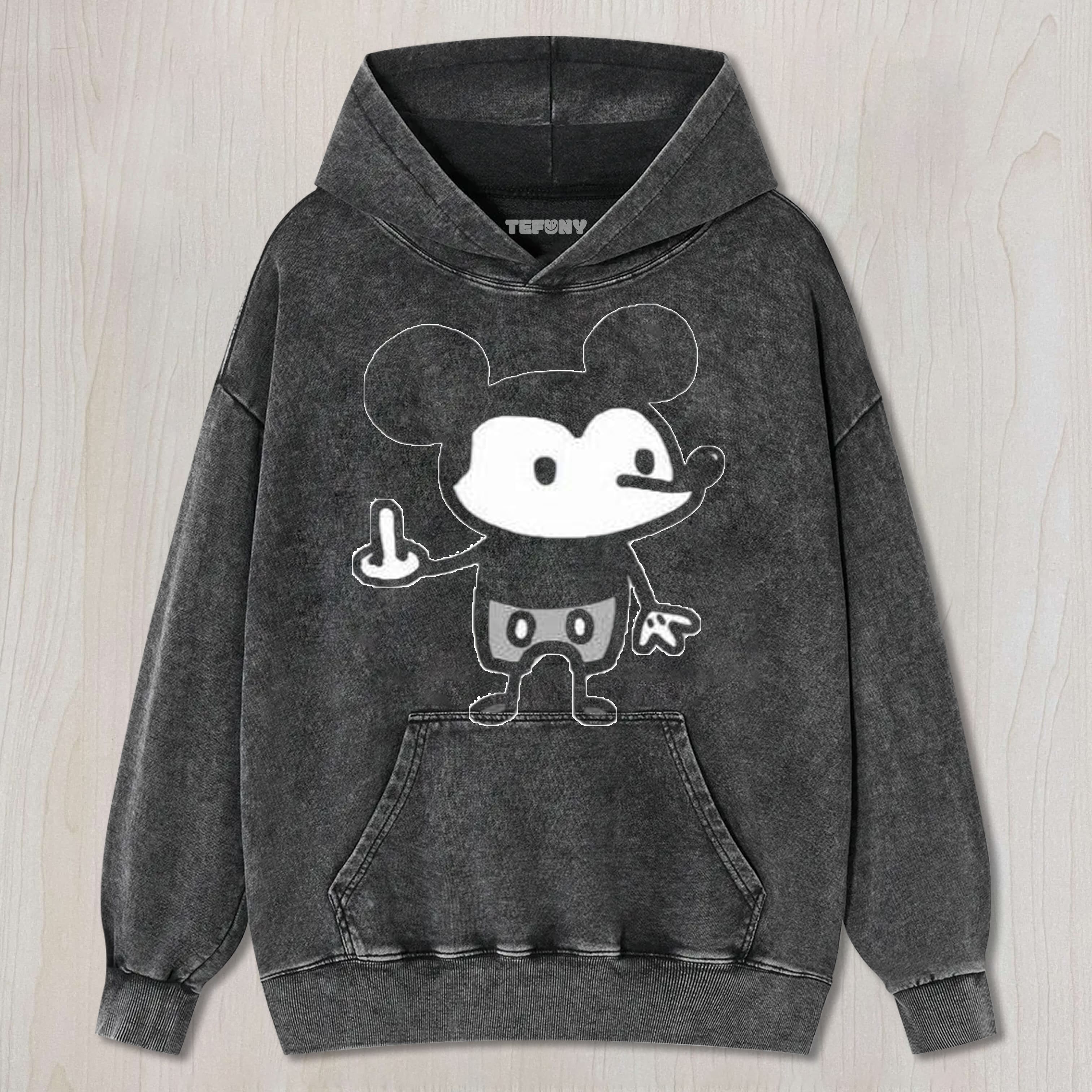 THE MOUSE GIVES THE MIDDLE FINGER UNISEX TEE, TANK TOP, LAYERED LS, SWEATSHIRT & HOODIE