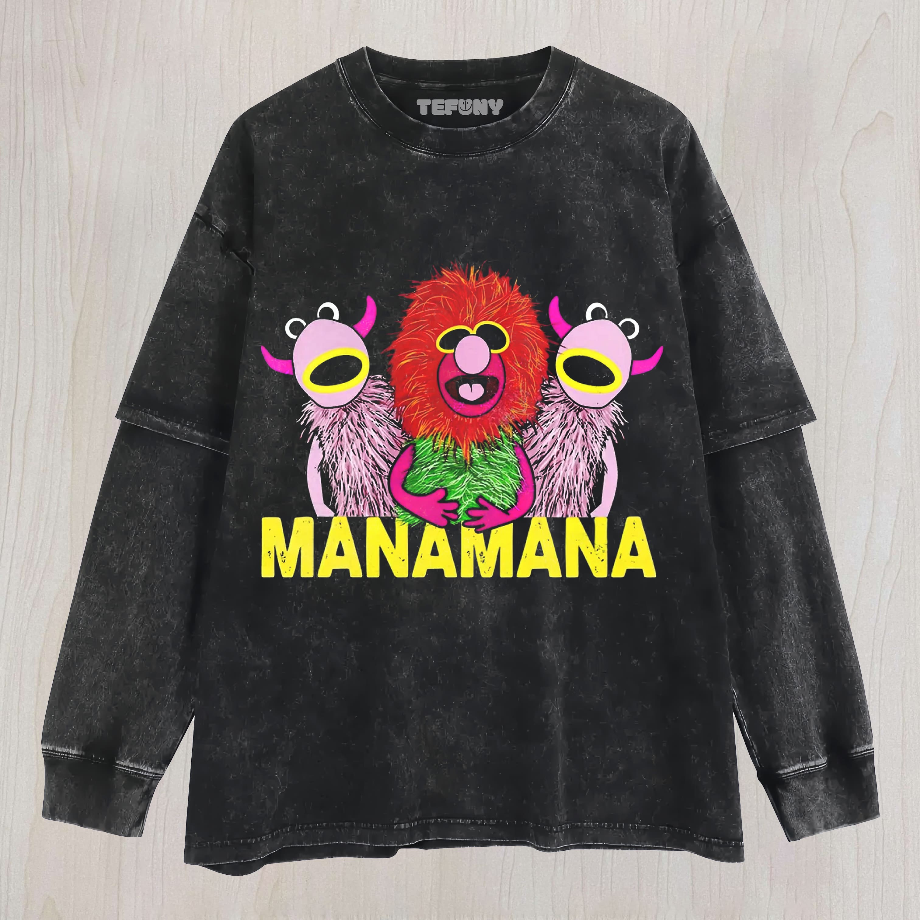 THE MUPPETS MAHNA MAHNA GRAPHIC VINTAGE WASHED UNISEX TEE, TANK TOP, LAYERED LS, SWEATSHIRT & HOODIE