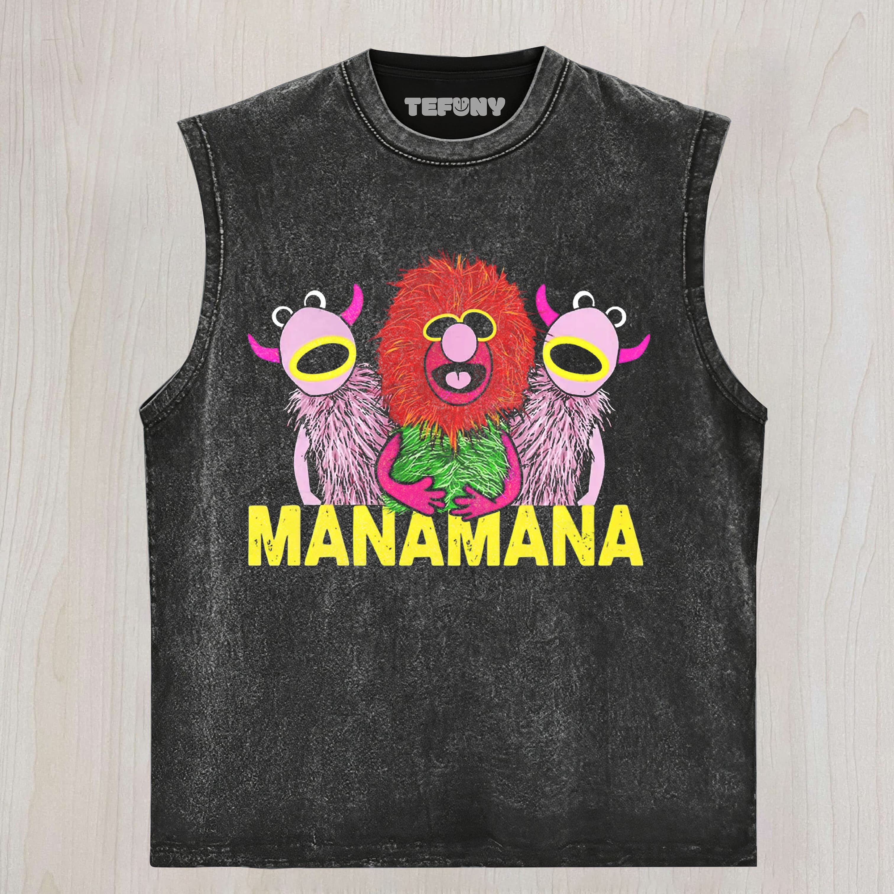 THE MUPPETS MAHNA MAHNA GRAPHIC VINTAGE WASHED UNISEX TEE, TANK TOP, LAYERED LS, SWEATSHIRT & HOODIE